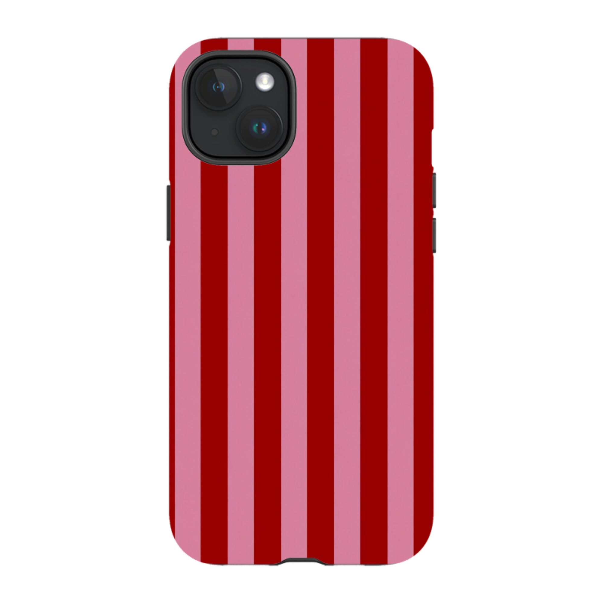 iPhone MagSafe Tough Case - Burgundy & Pink Stripe
