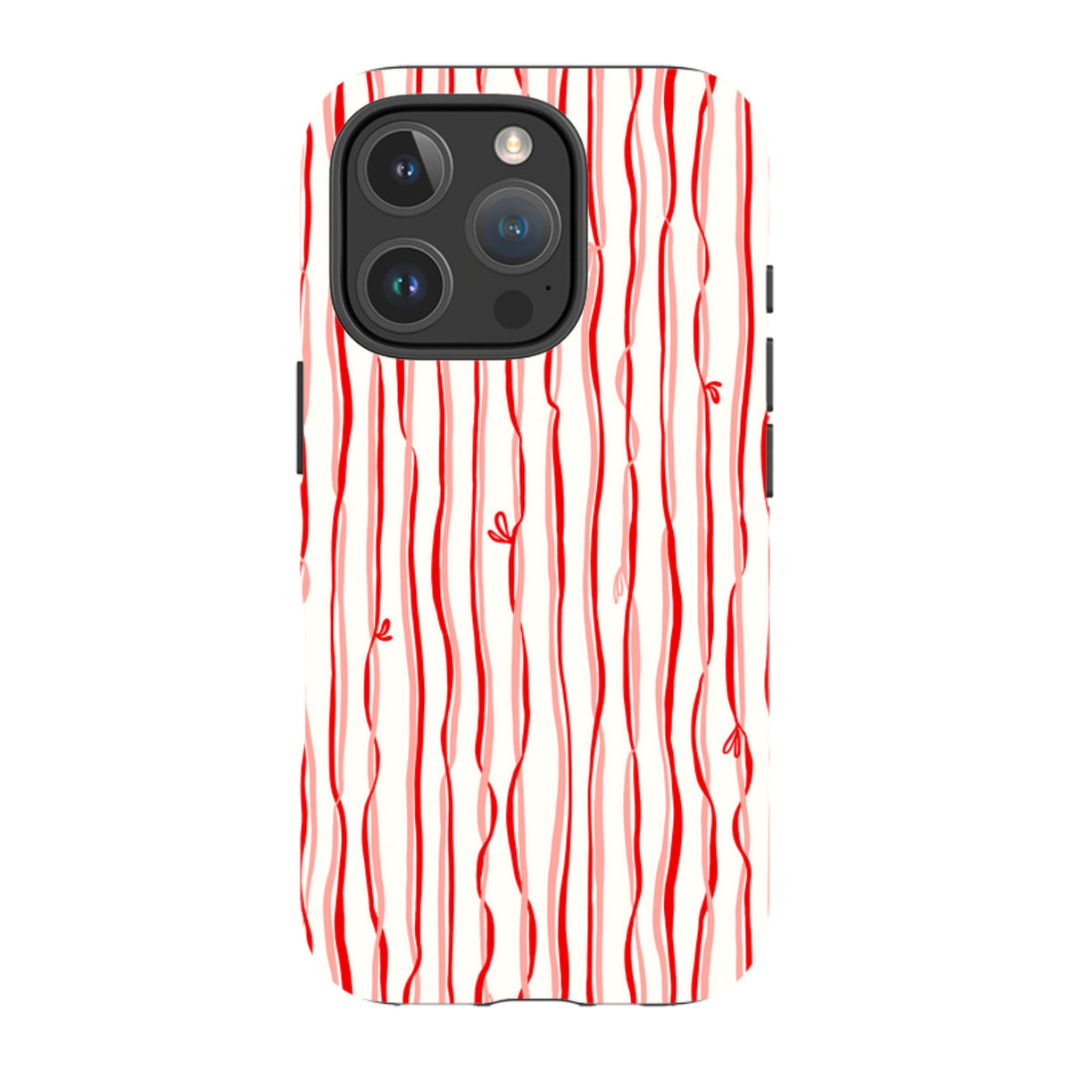 iPhone Tough Case - Ribbons pink and red By Katherine Quinn