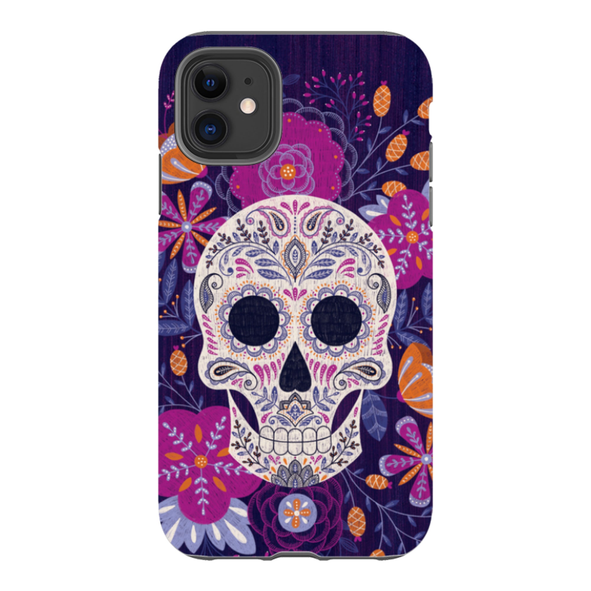 iPhone Tough Case - Sugar Skull By Jenny Zemanek