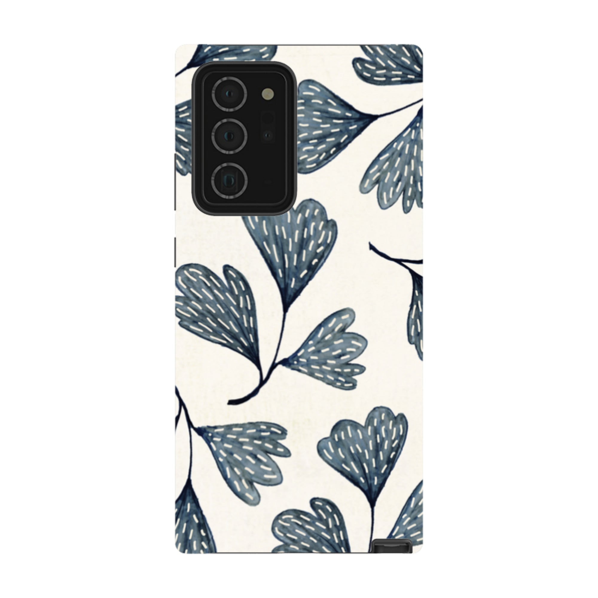 Samsung Tough Case - Indigo Leaves By Katherine Quinn