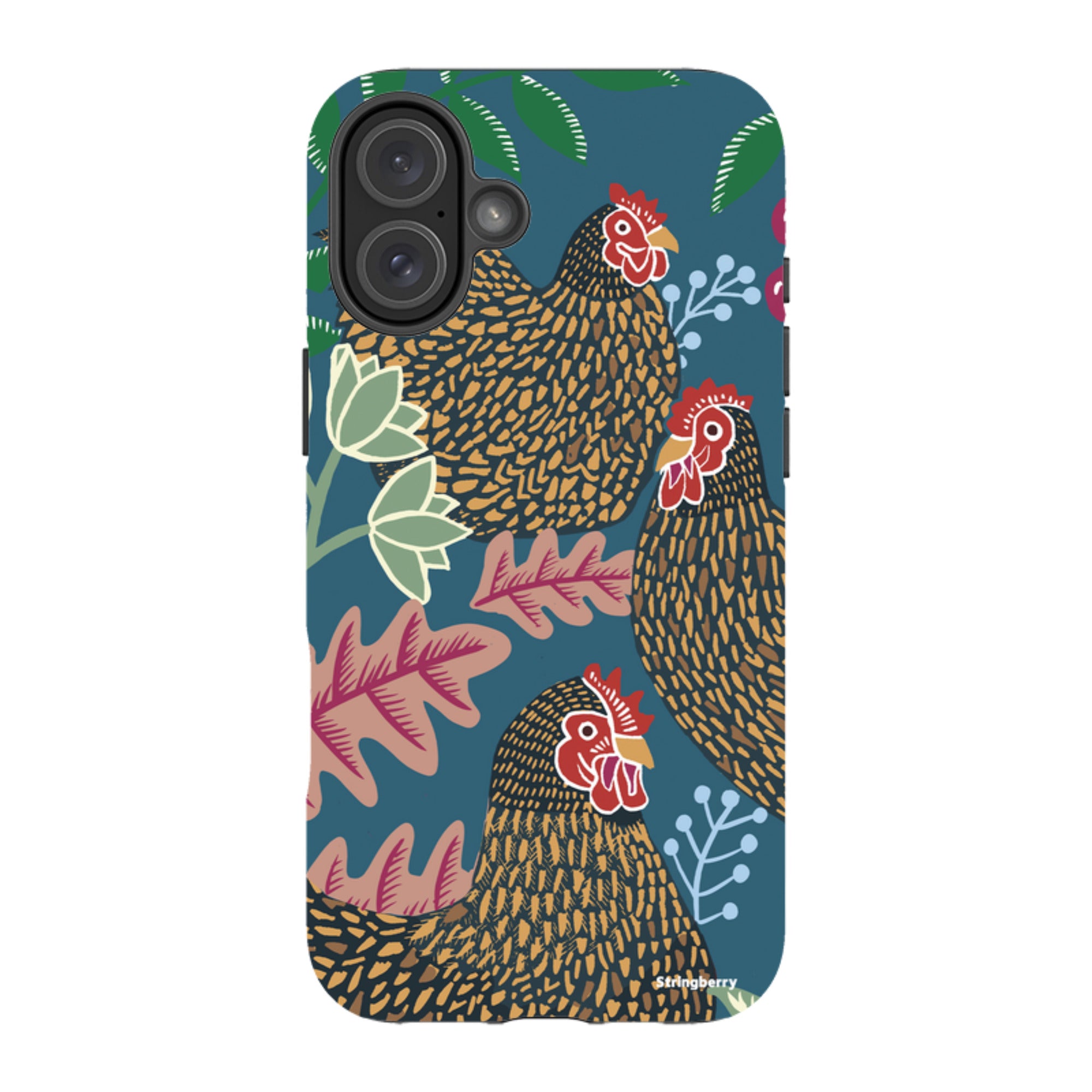 iPhone Tough Case - Three French Hens By Kate Heiss