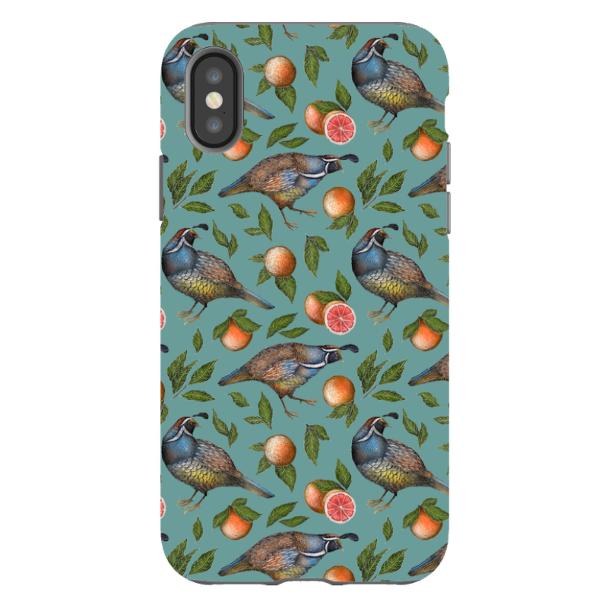iPhone Tough Case - Quails Pattern By Catherine Rowe