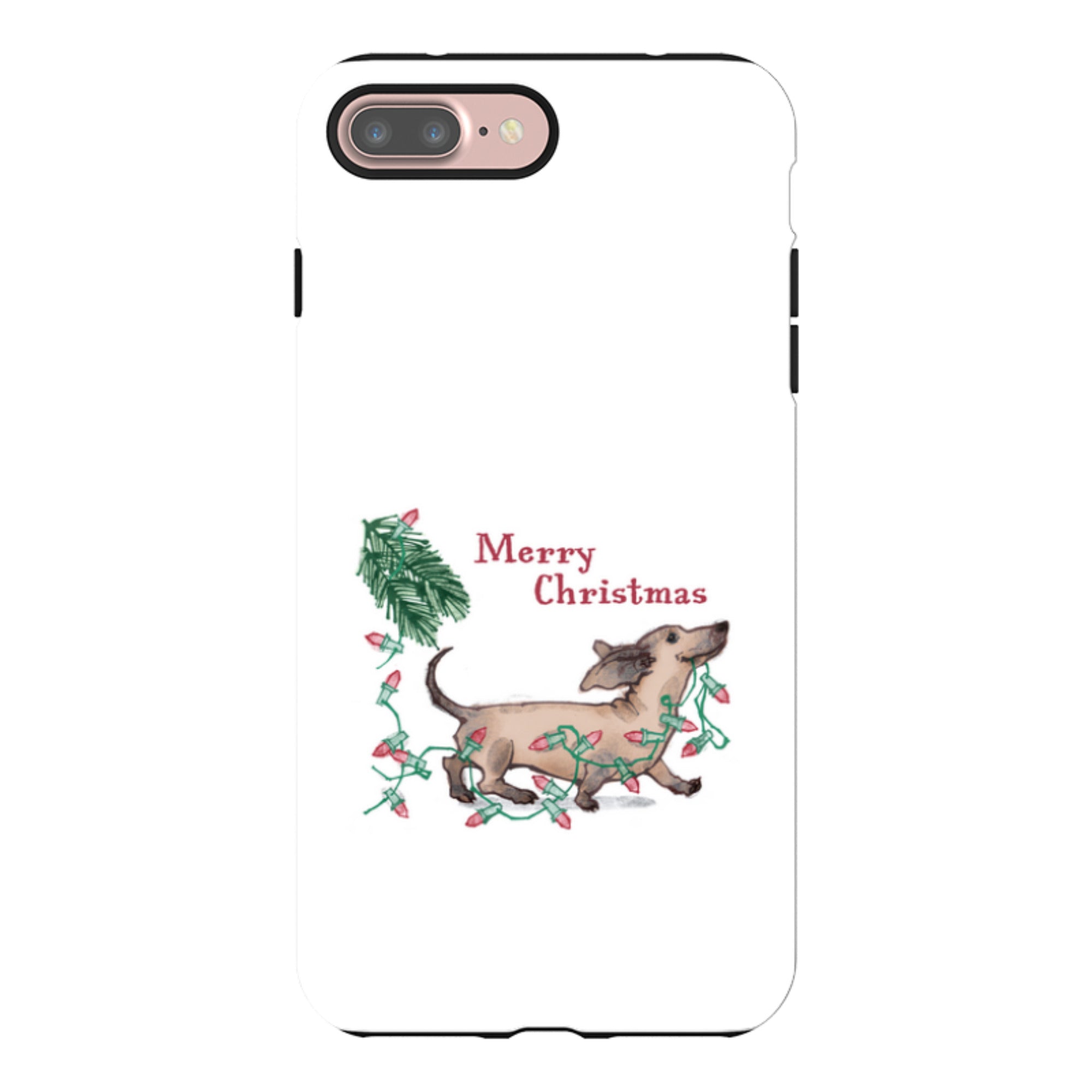 iPhone Tough Case - Christmas Dachshund By Liane Payne