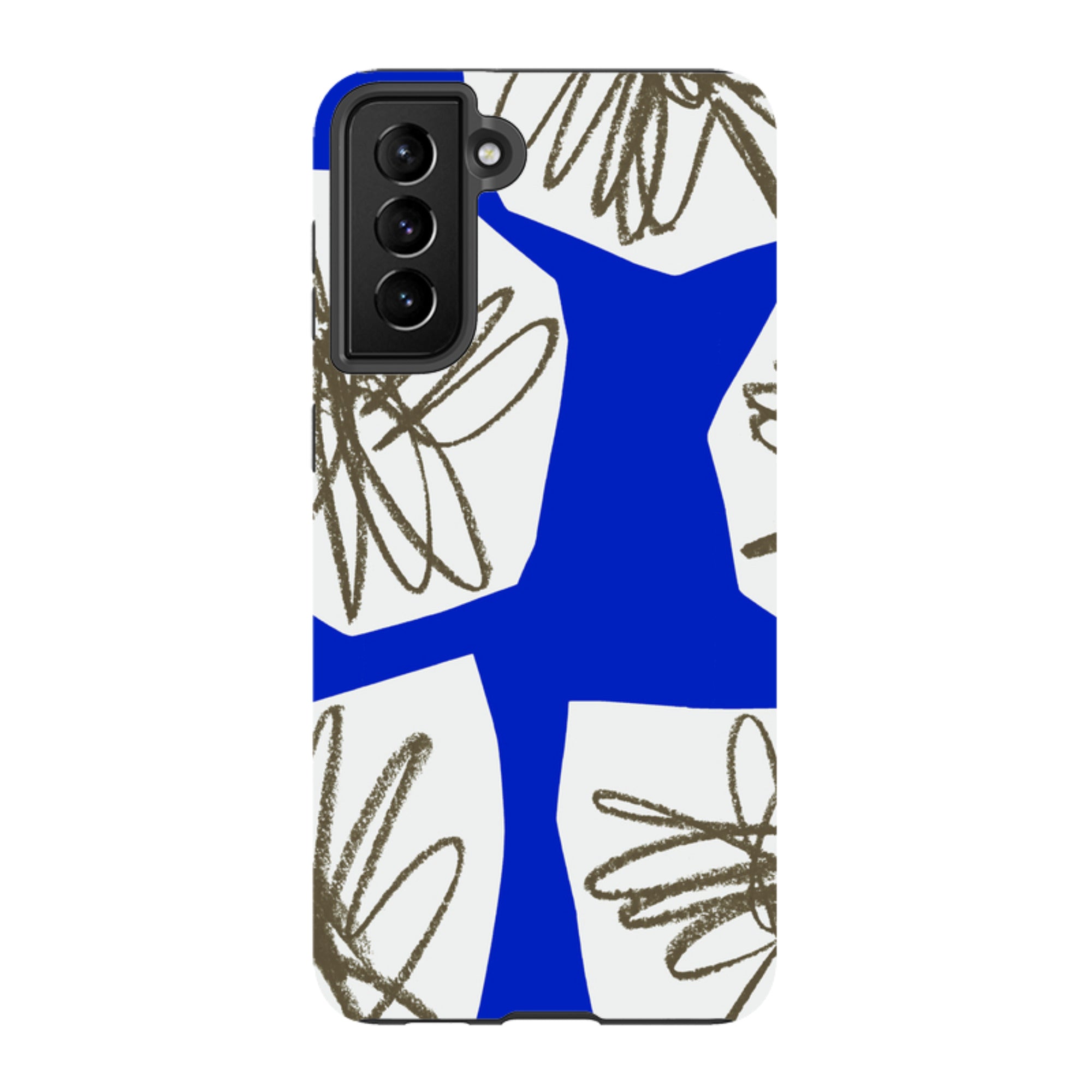 Samsung Tough Case - Blue Collage Flower By Kitty Joseph