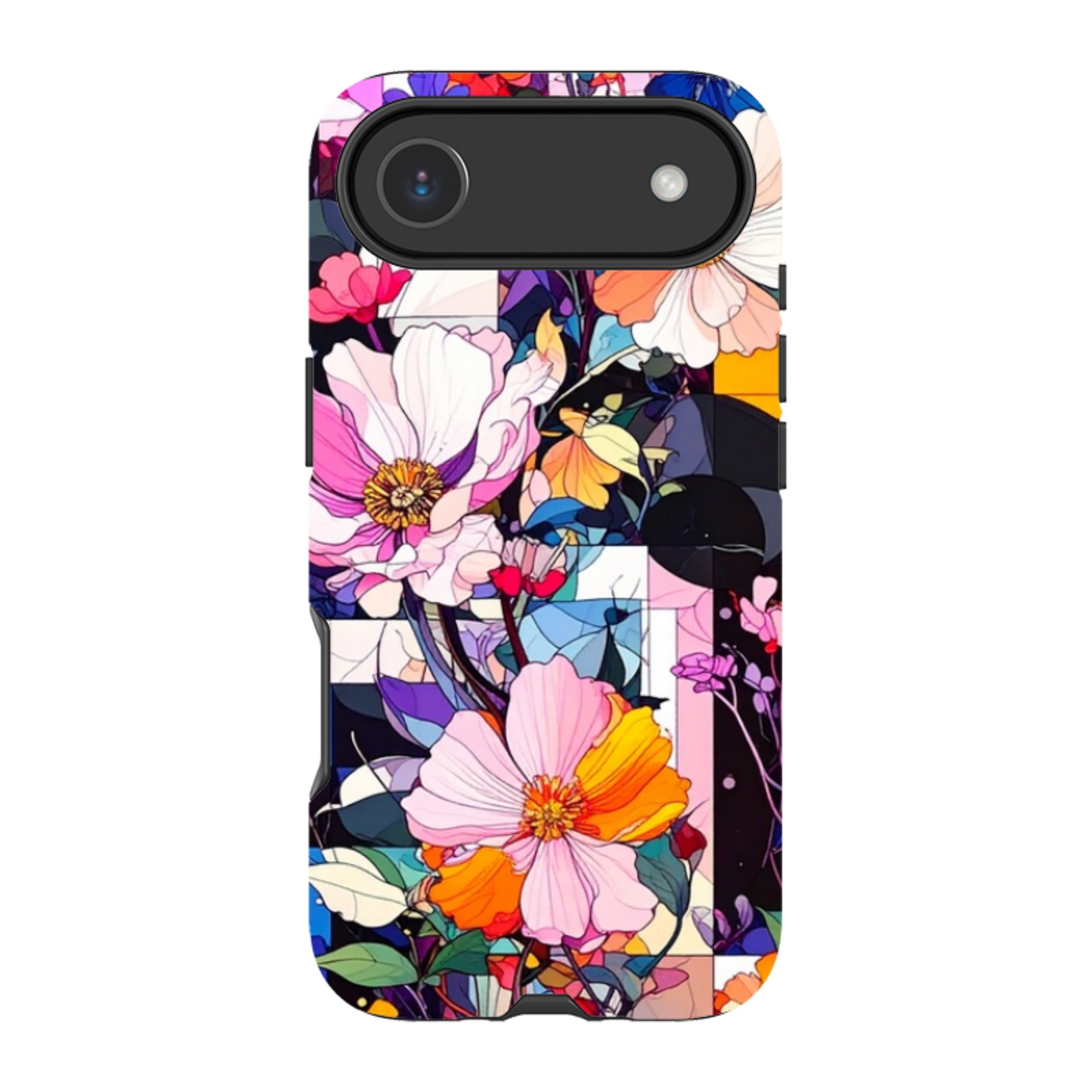 iPhone MagSafe Tough Case - Block Floral