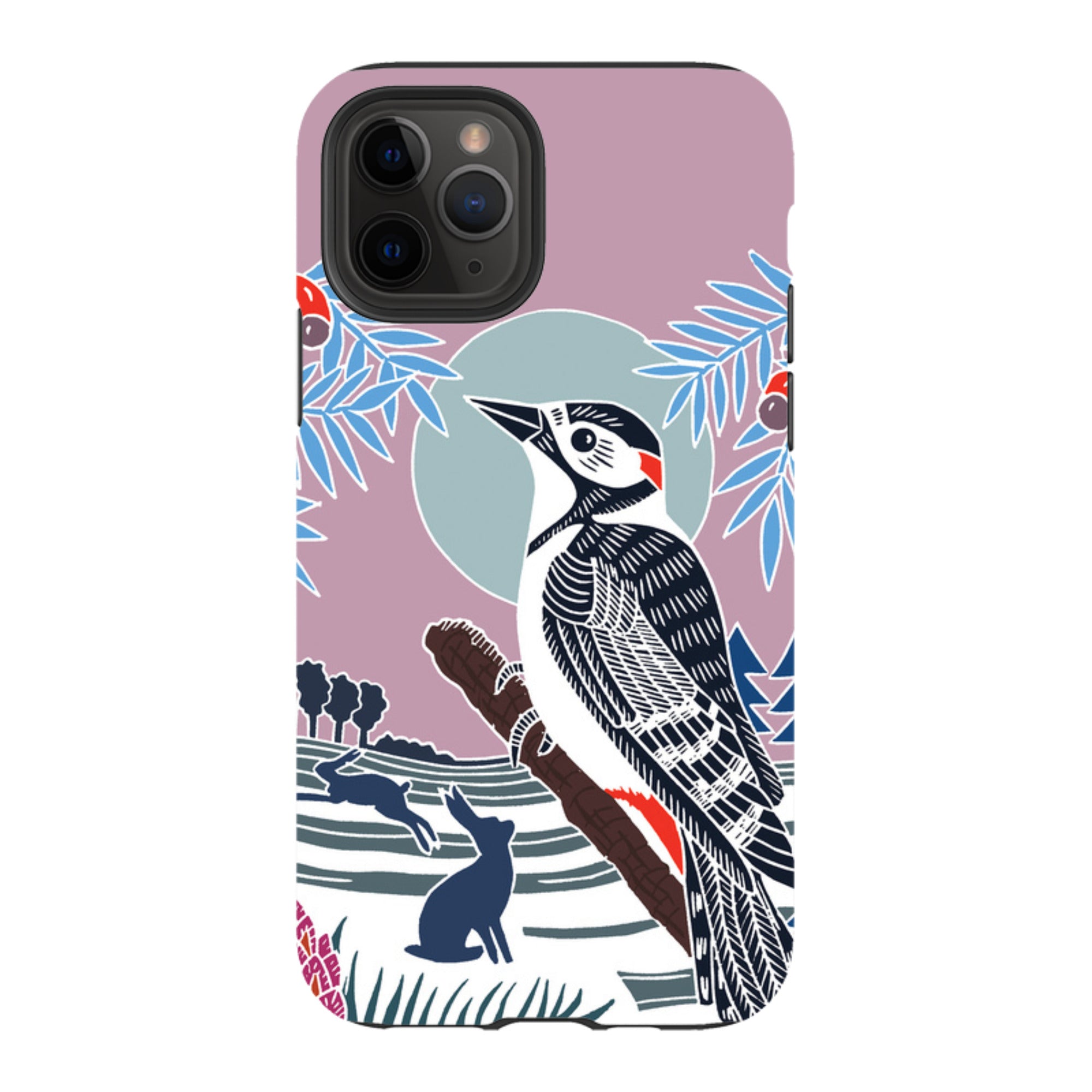 iPhone Tough Case - Woodpecker Pale By Kate Heiss