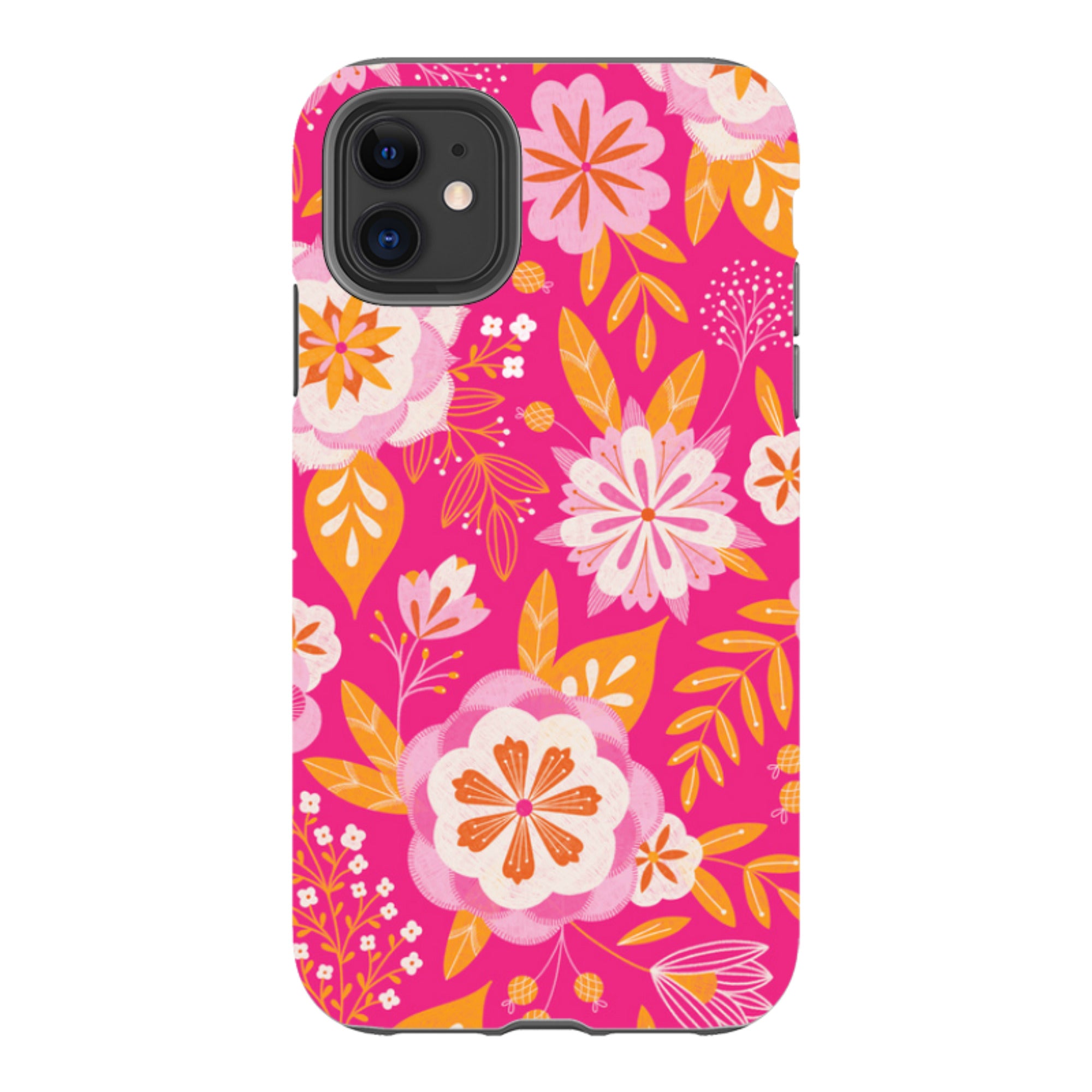 iPhone Tough Case - Big Bold Blooms Pink By Jenny Zemanek