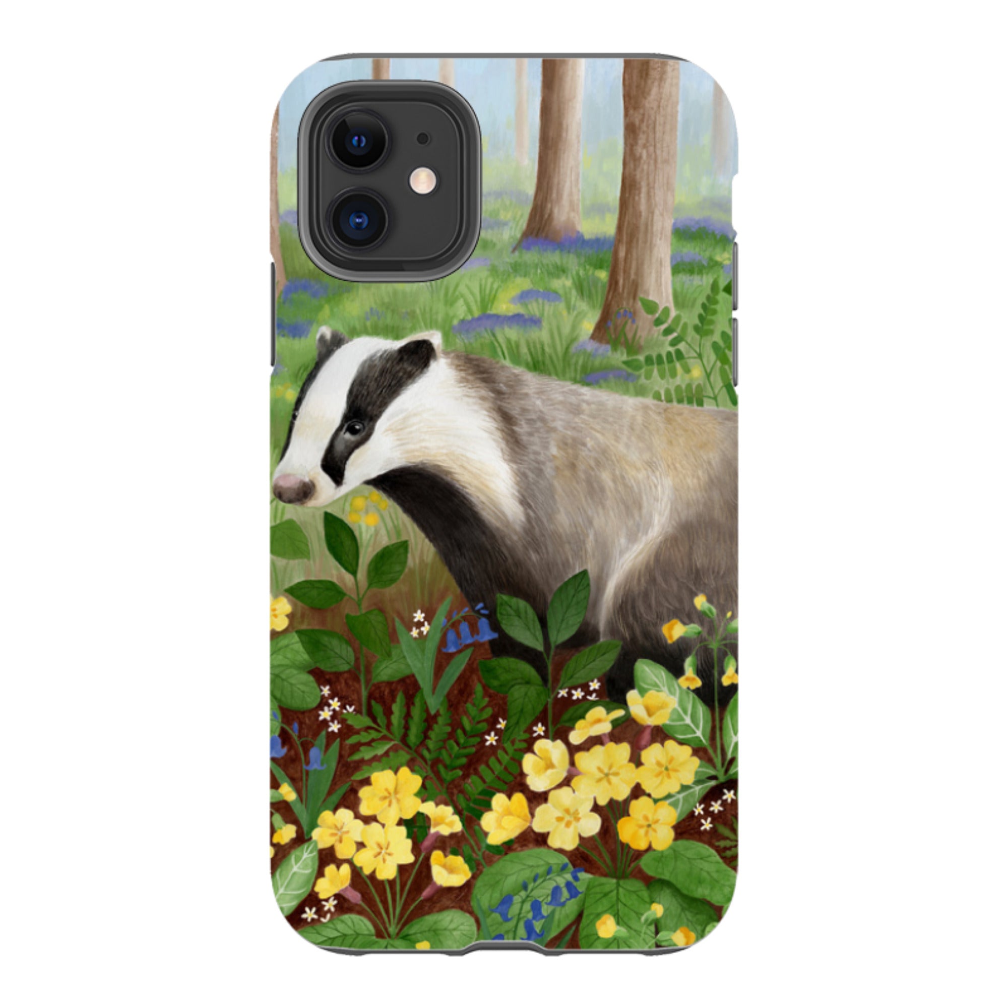 iPhone Tough Case - Bluebell Badger By Bex Parkin