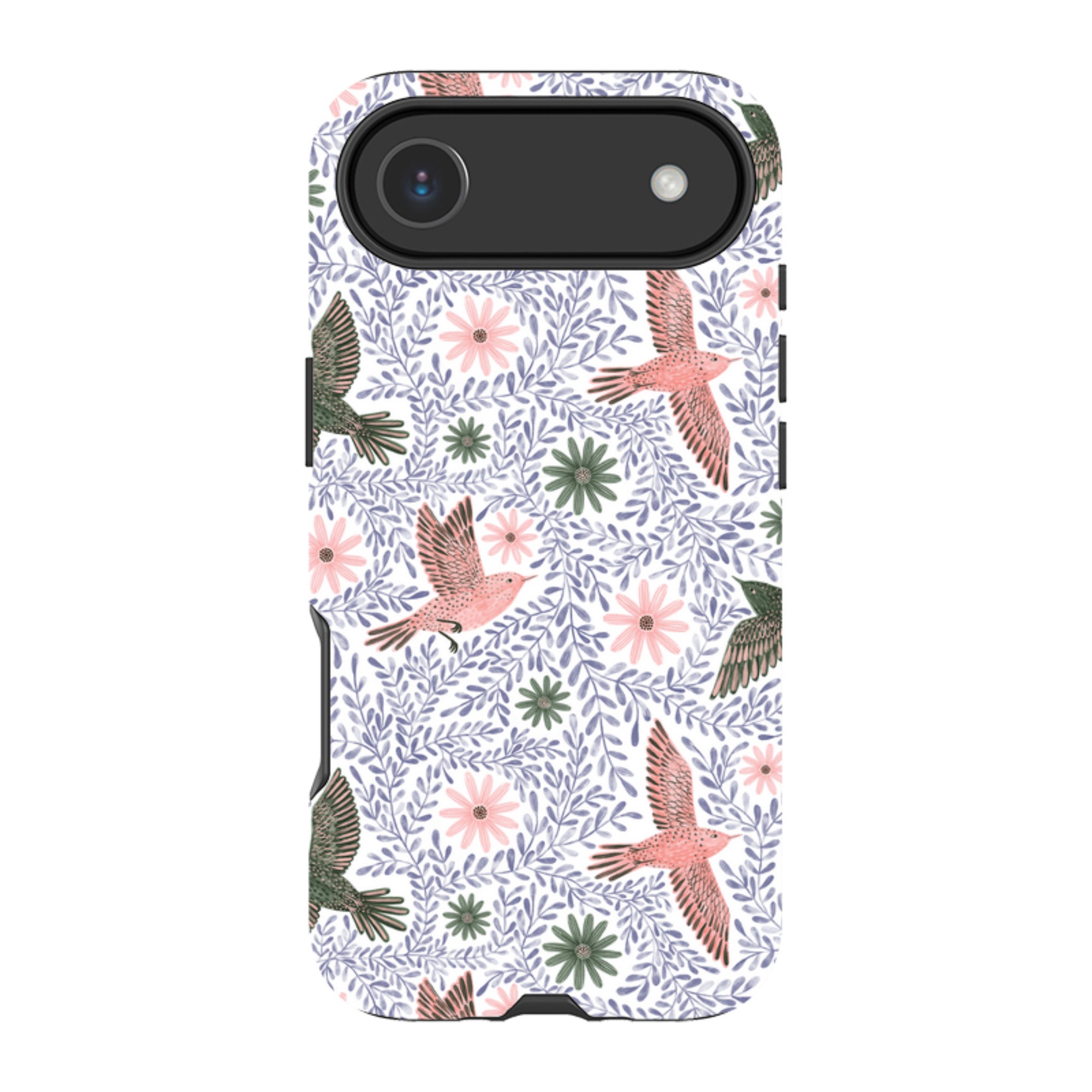 iPhone Tough Case - Bird Pattern Blue By Lee Foster Wilson