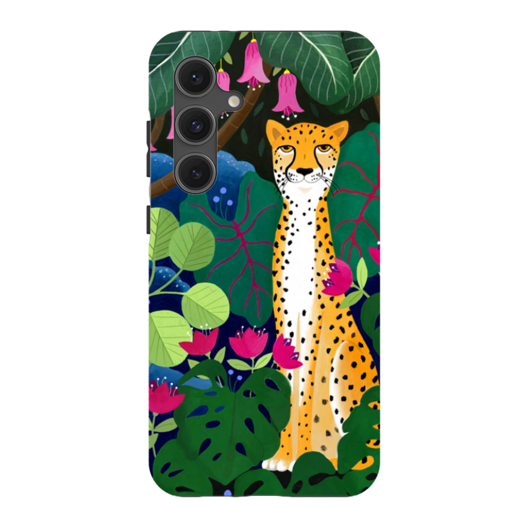 Samsung Tough Case - Cheetah And Monstera By Bex Parkin