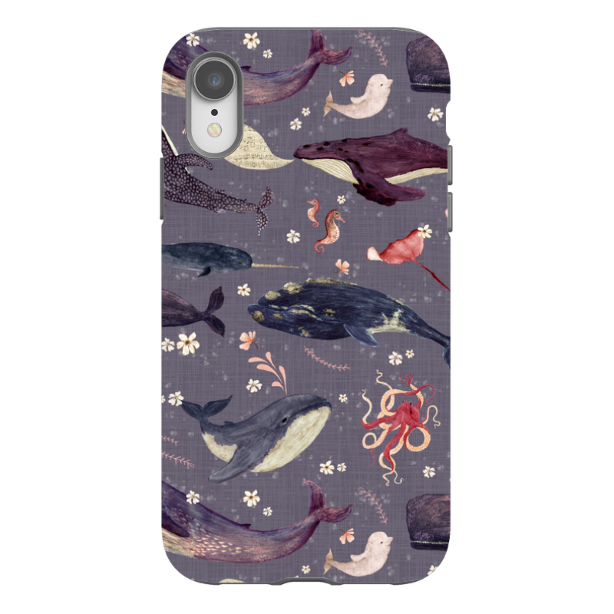 iPhone Tough Case - Whale Song Lavender By Katherine Quinn