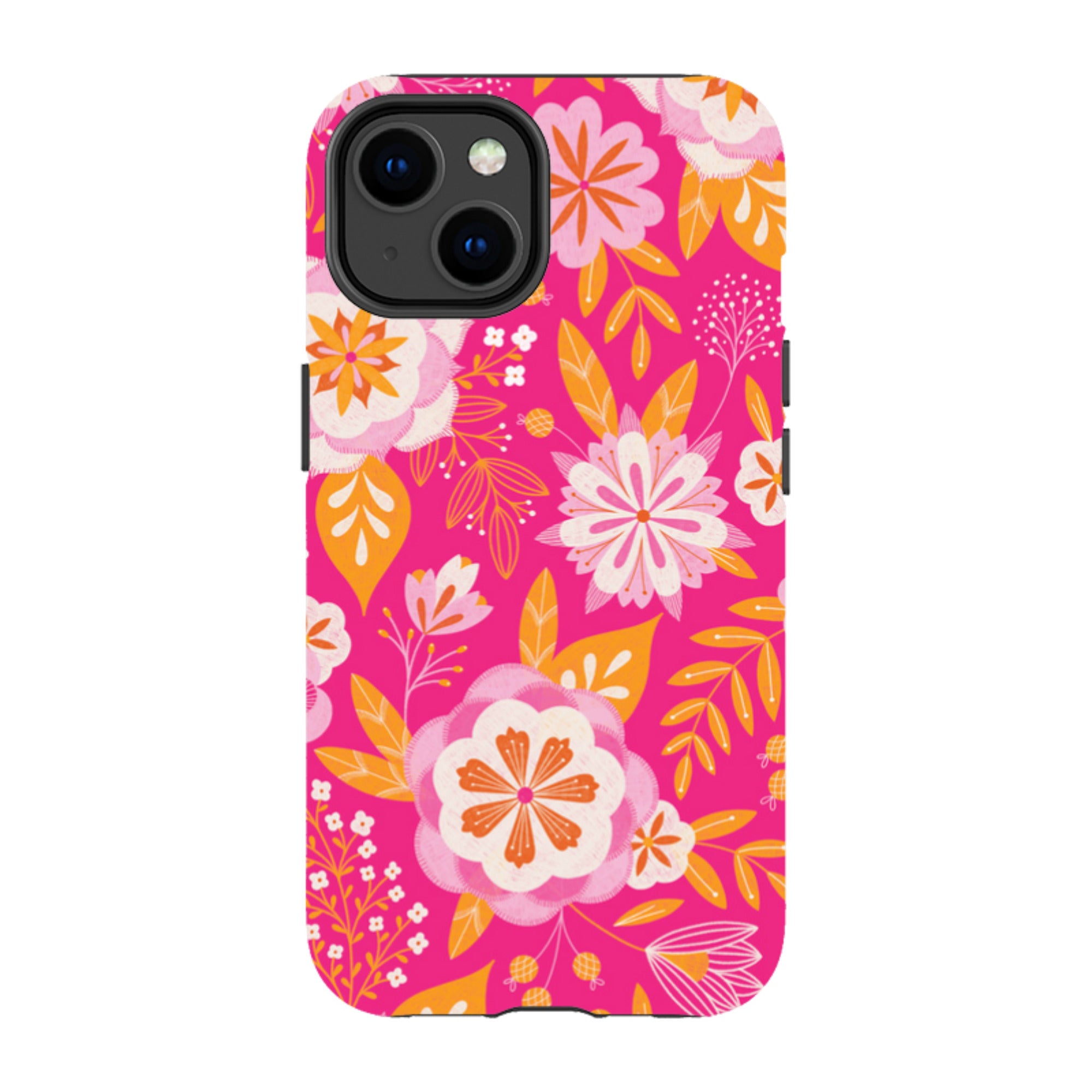 iPhone MagSafe Tough Case -  Big Bold Blooms Pink By Jenny Zemanek