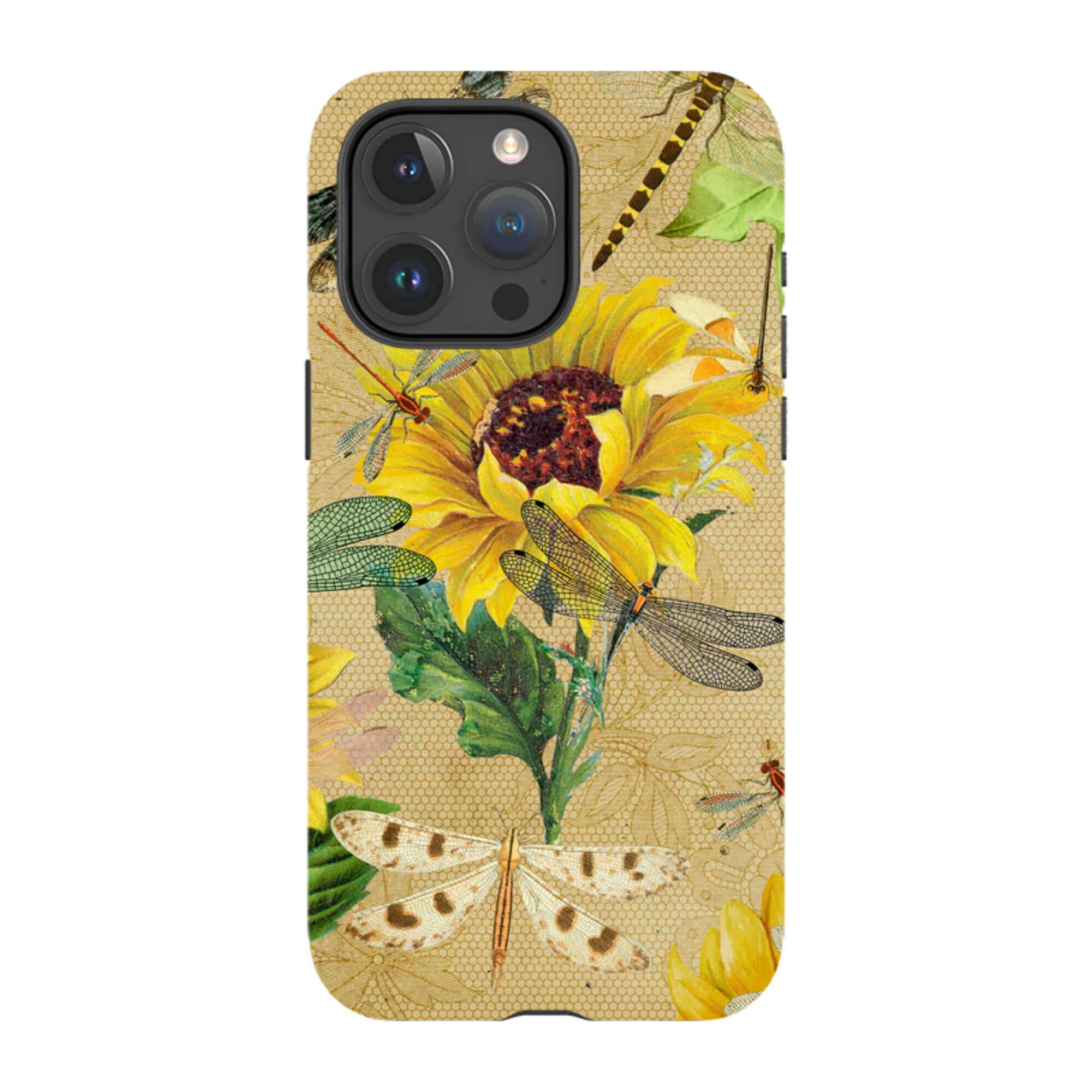 iPhone MagSafe Tough Case - Drangonflies and Sunflowers