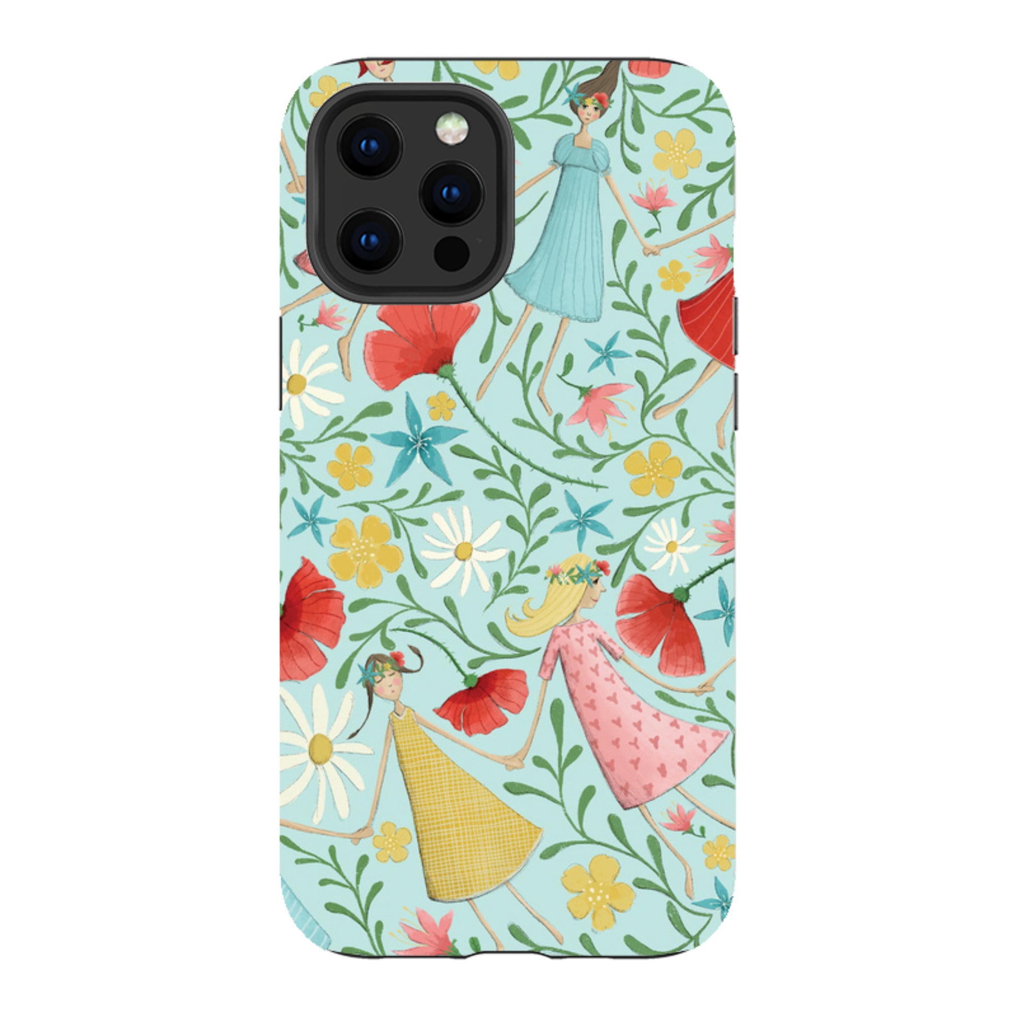iPhone Tough Case - Midsummer Dance Blue By Maja Lindberg