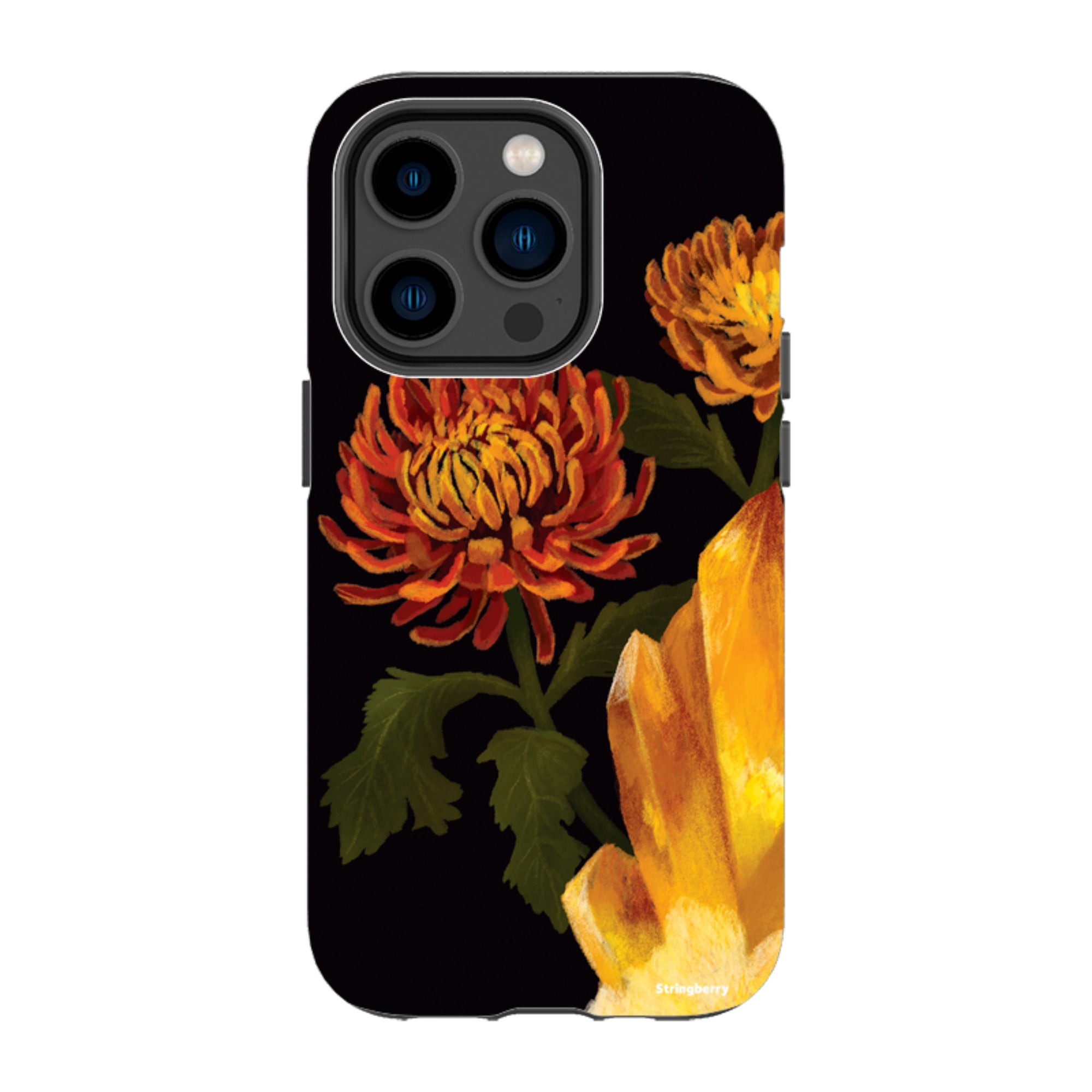 iPhone Tough Case - Chrysanthemum Citrine By Anna Stead