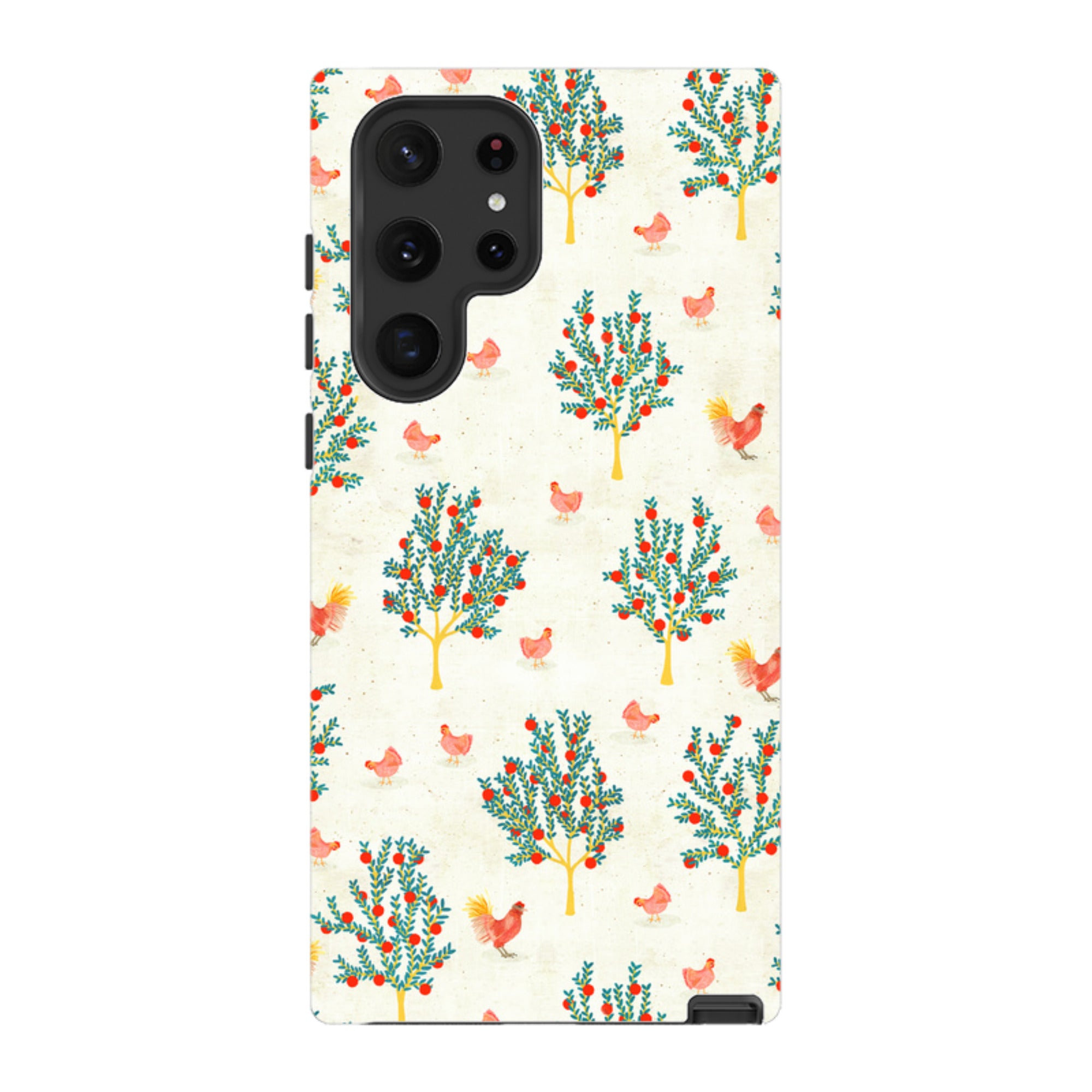 Samsung Tough Case - Apple Trees And Chickens Cream By Katherine Quinn