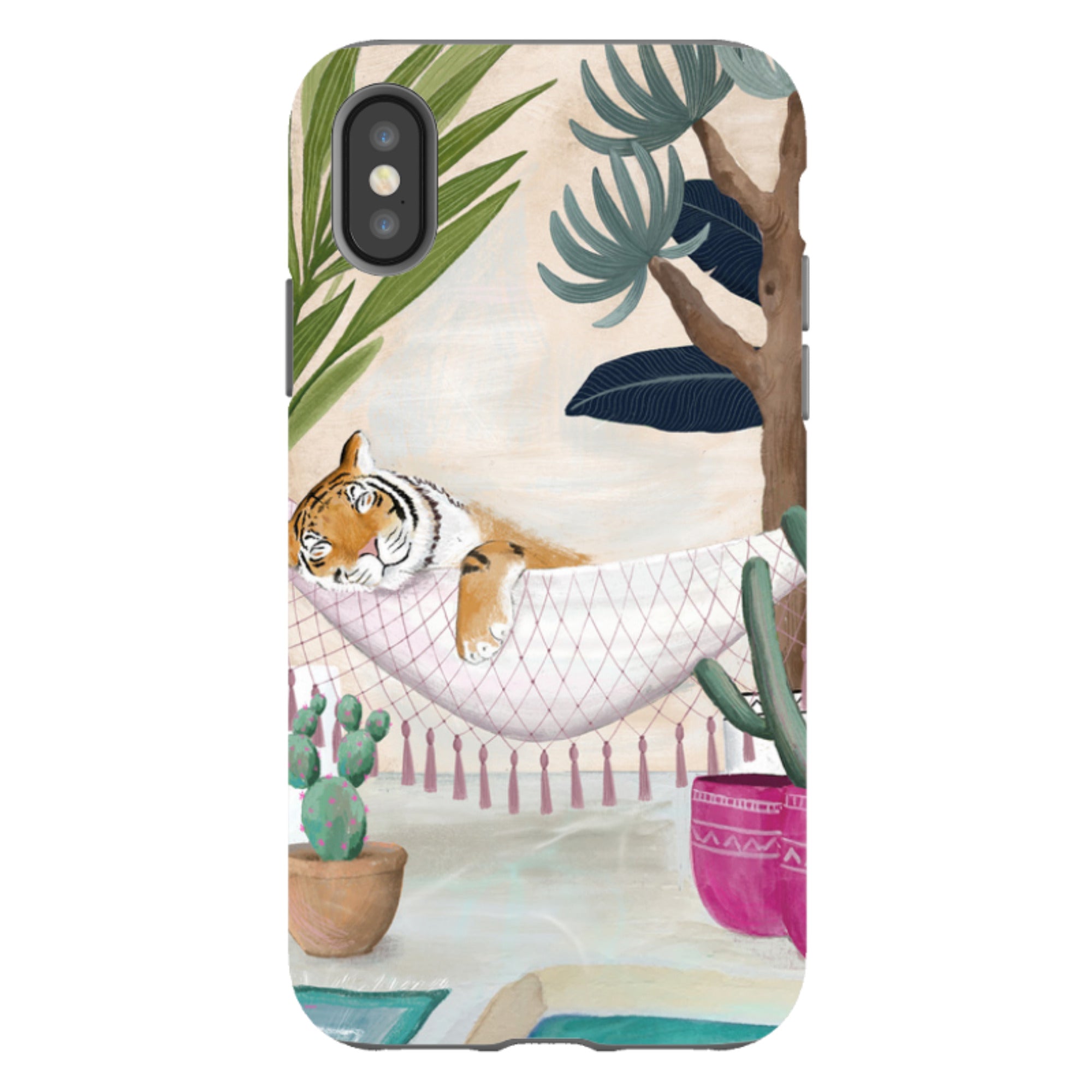 iPhone Tough Case - Tiger Hammock By Bex Parkin