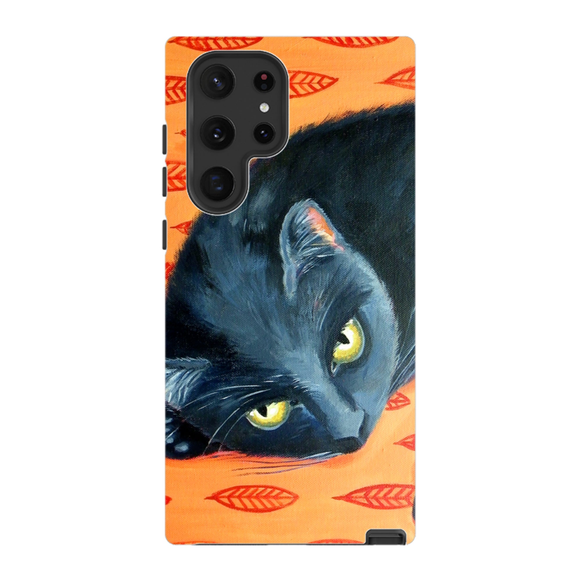 Samsung Tough Case - Black Cat By Mary Stubberfield