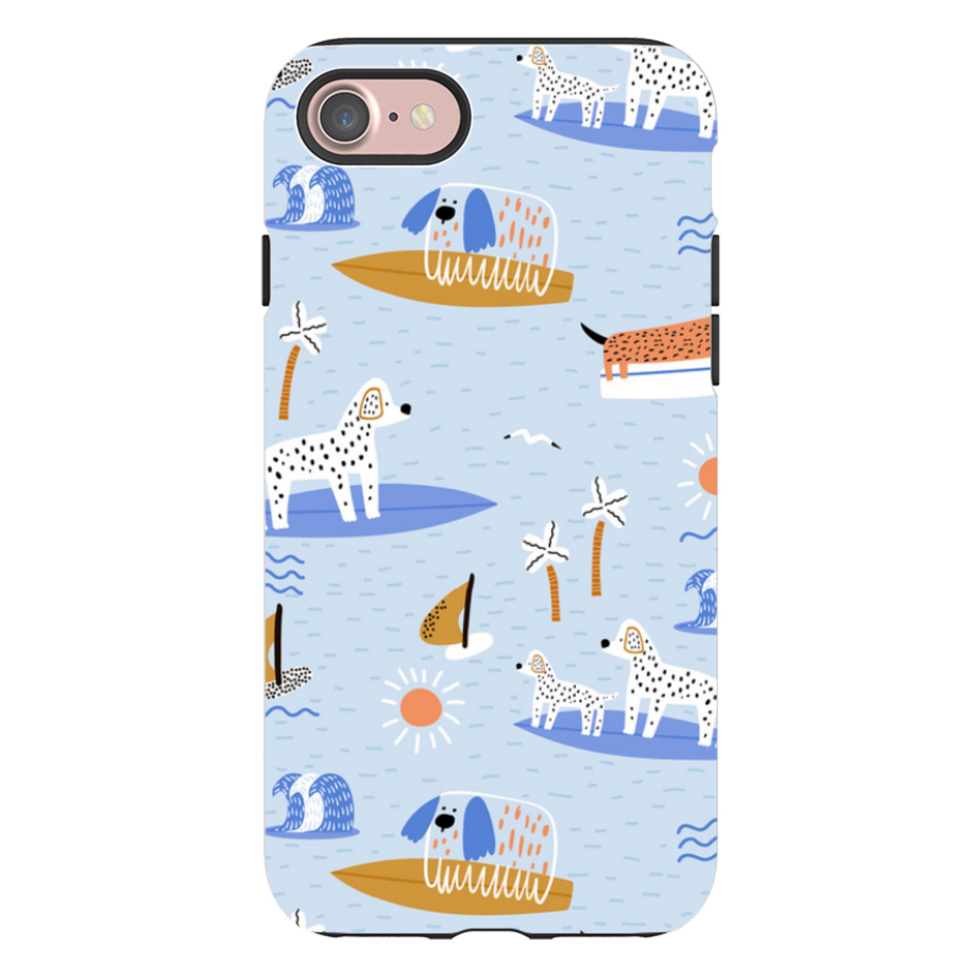 iPhone Tough Case - Surfing Dogs