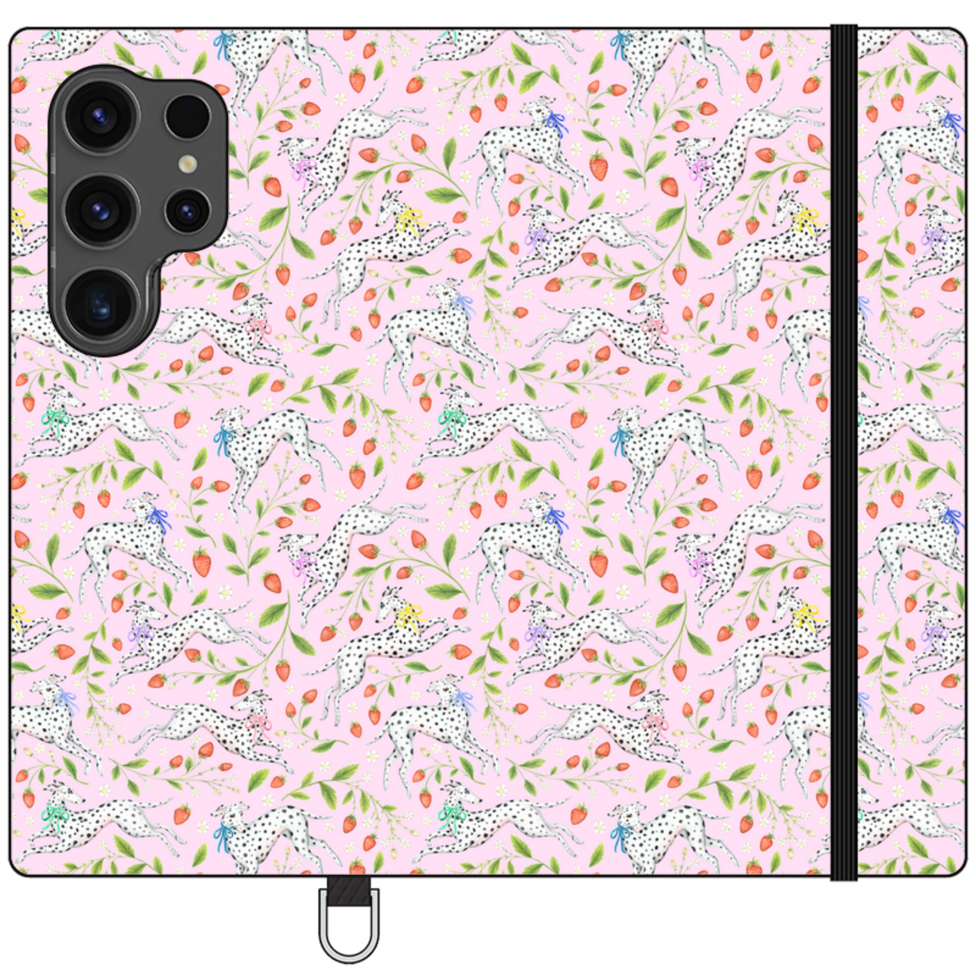 Spots and Strawbs Wallet Case By Catherine Rowe