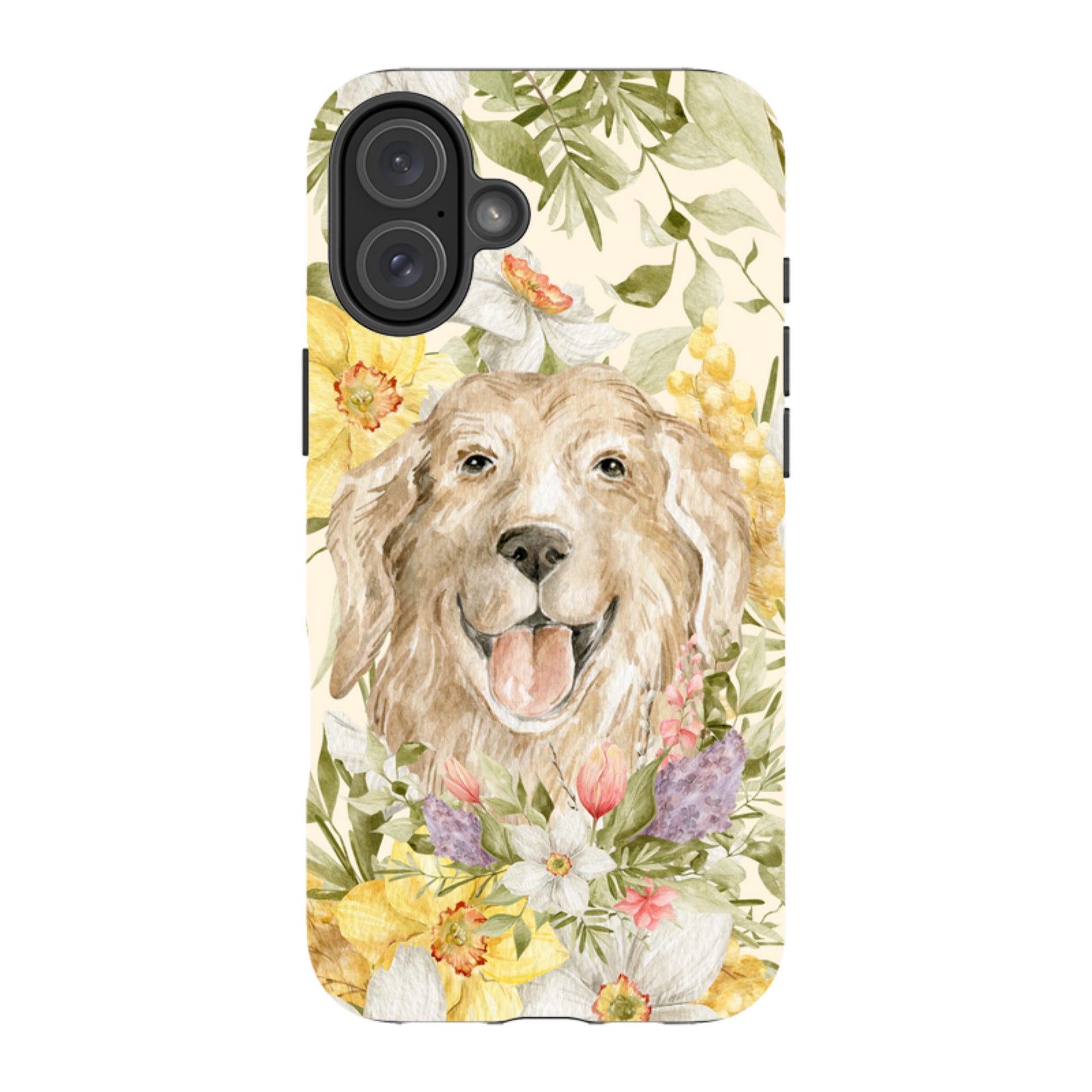 iPhone Tough Case - Floral Dog