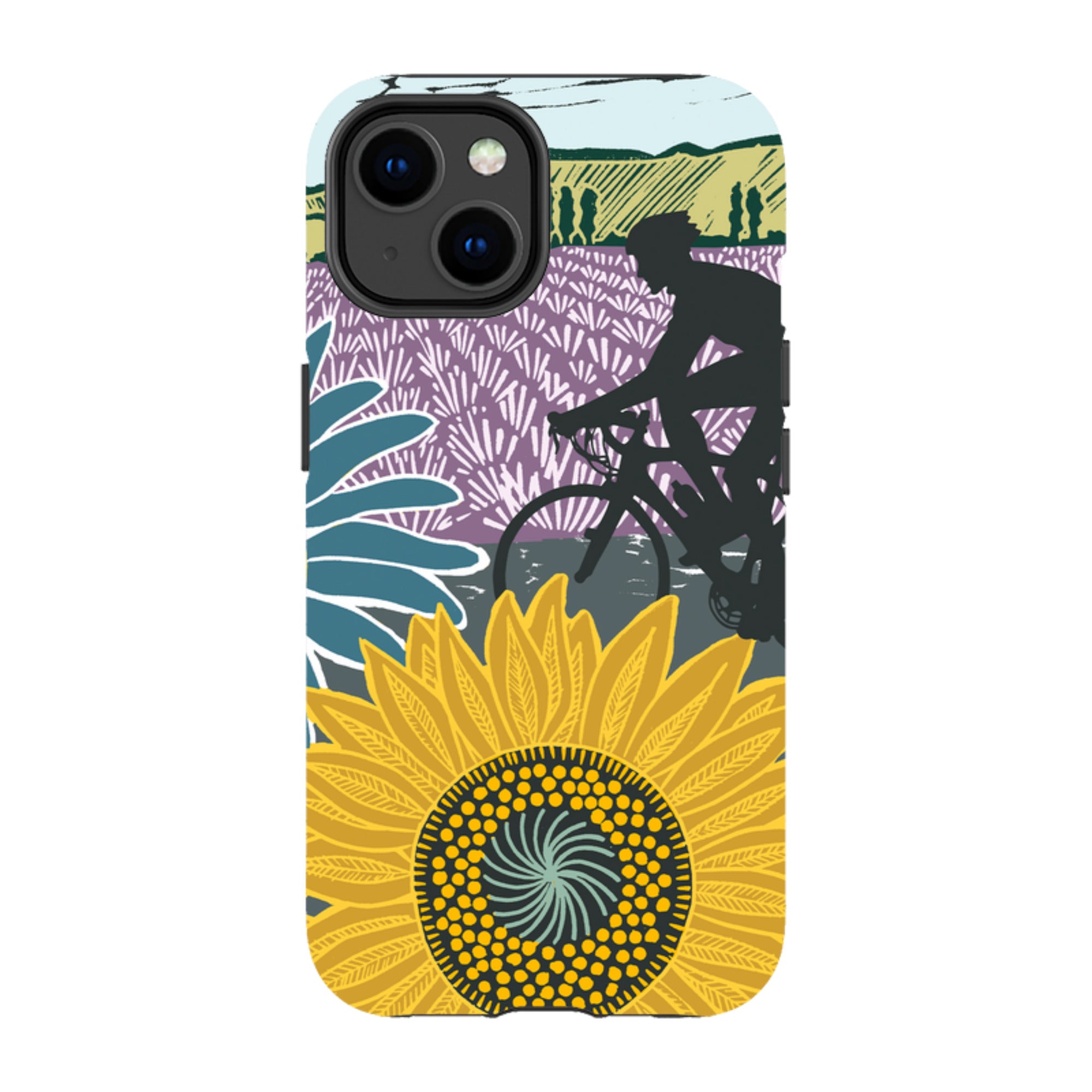 iPhone Tough Case - Bike And Sunflowers By Kate Heiss