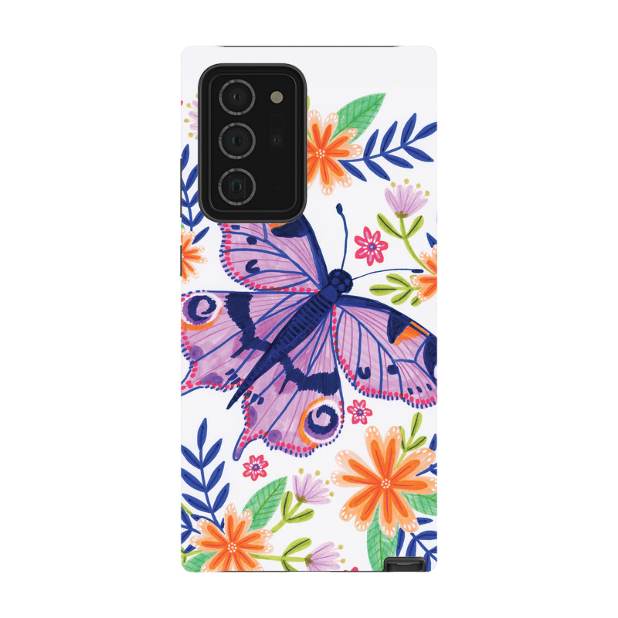 Samsung Tough Case - Floral Lilac Butterfly By Lee Foster Wilson