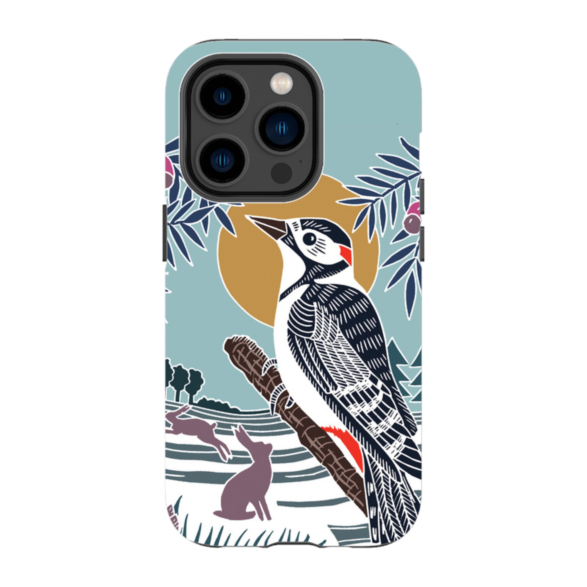 iPhone Tough Case - Woodpecker Brown By Kate Heiss