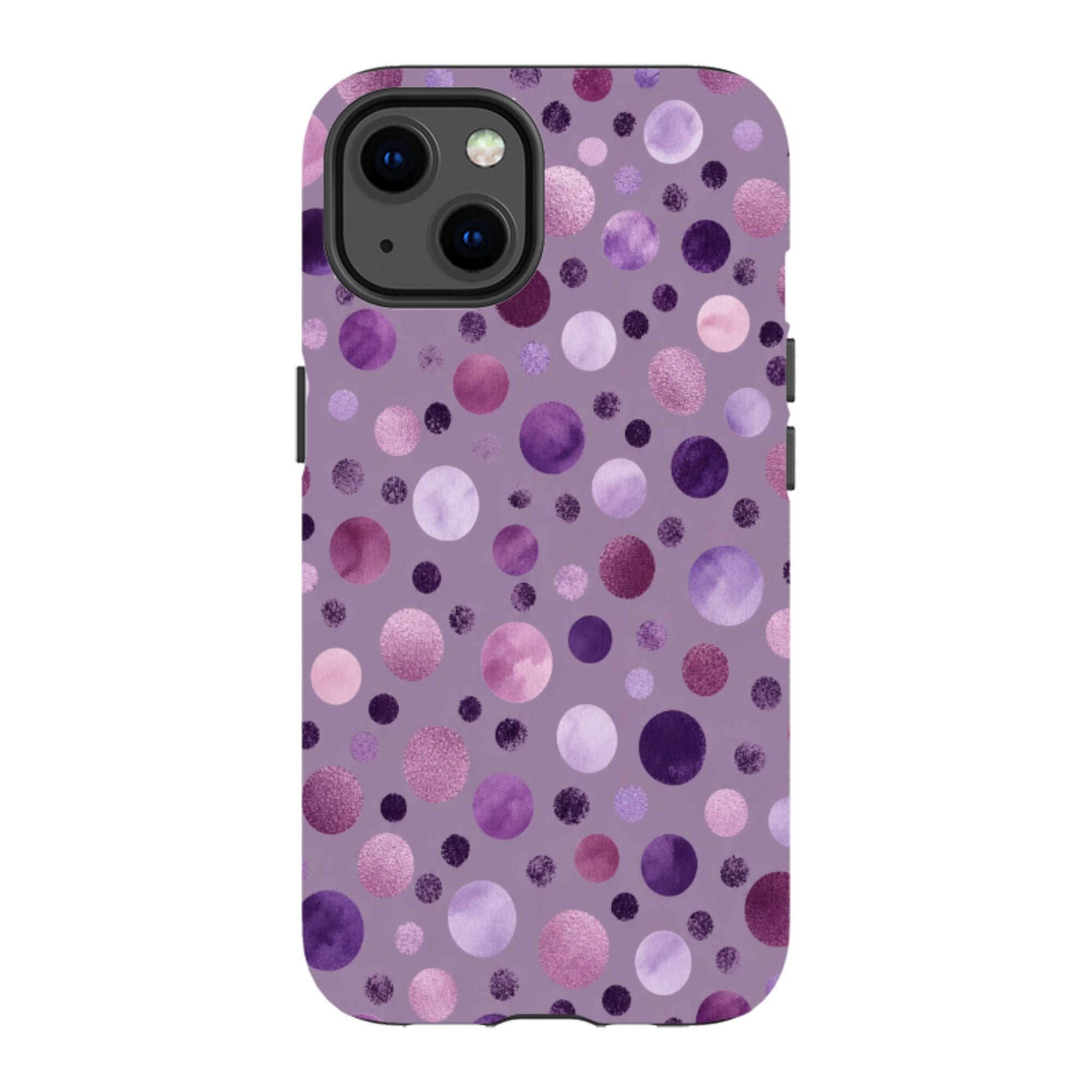 iPhone MagSafe Tough Case - Mauve Polka Dot