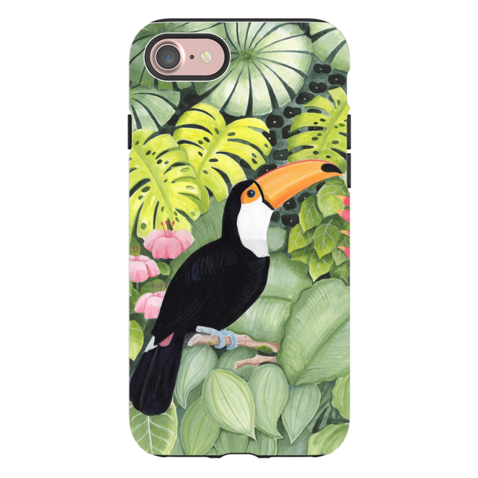 iPhone Tough Case - Toucan In Leaves By Bex Parkin