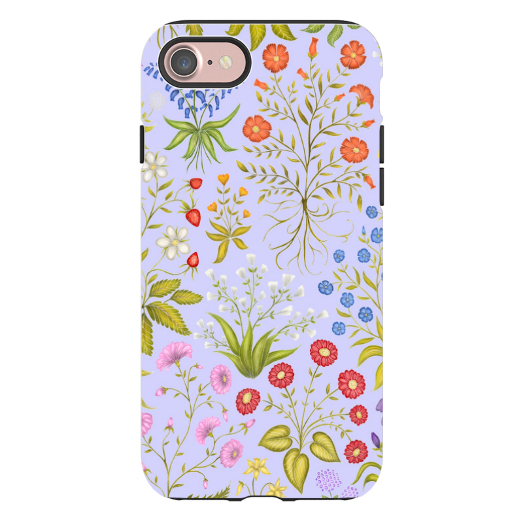 iPhone Tough Case - Fleurs Blue By Catherine Rowe