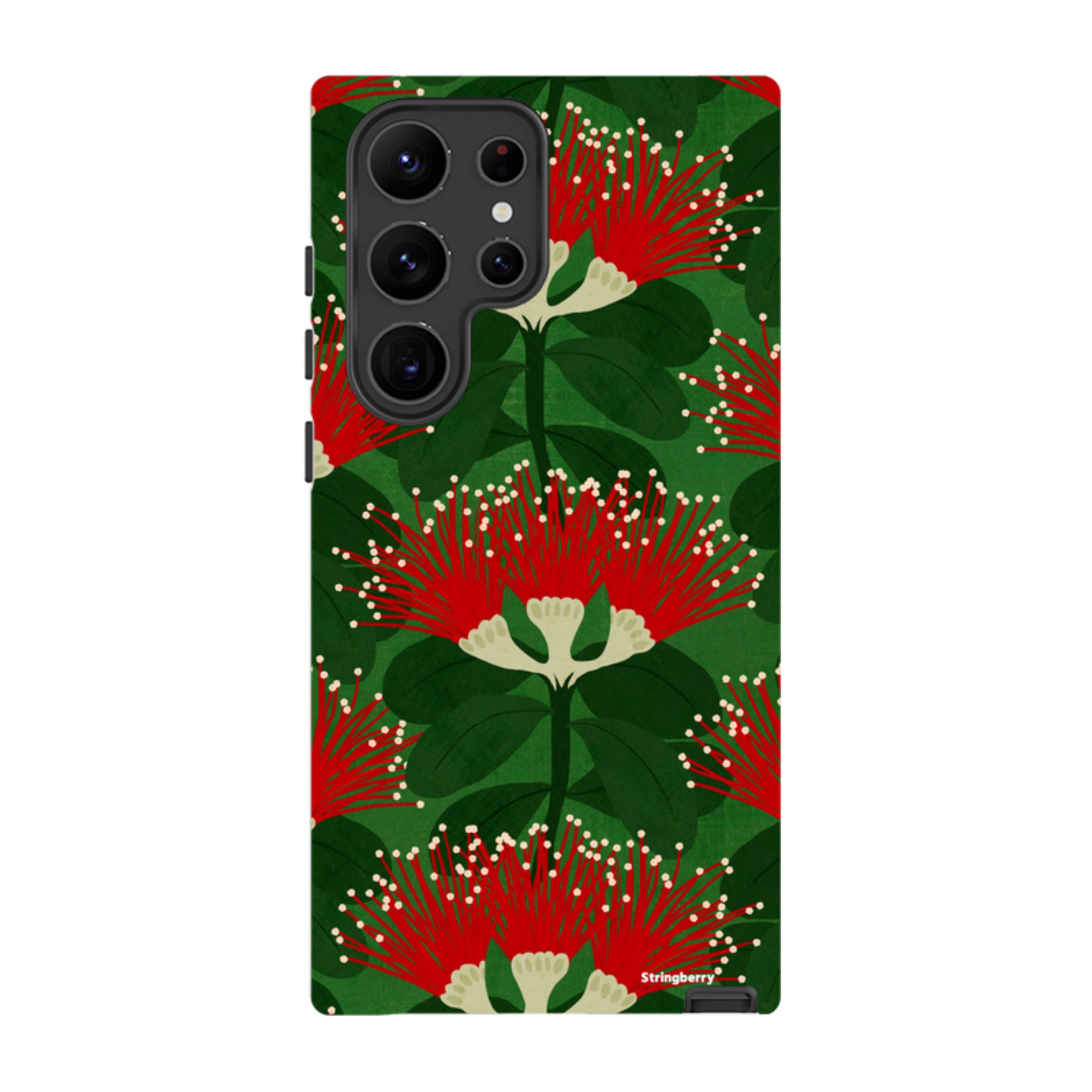 Samsung Tough Case - Pohutukawa Green And Red By Katherine Quinn