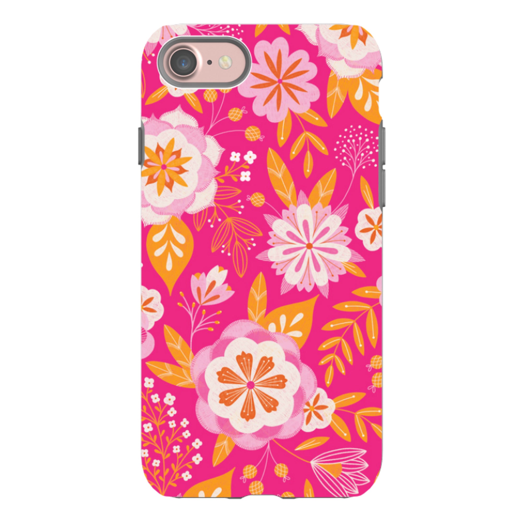 iPhone Tough Case - Big Bold Blooms Pink By Jenny Zemanek