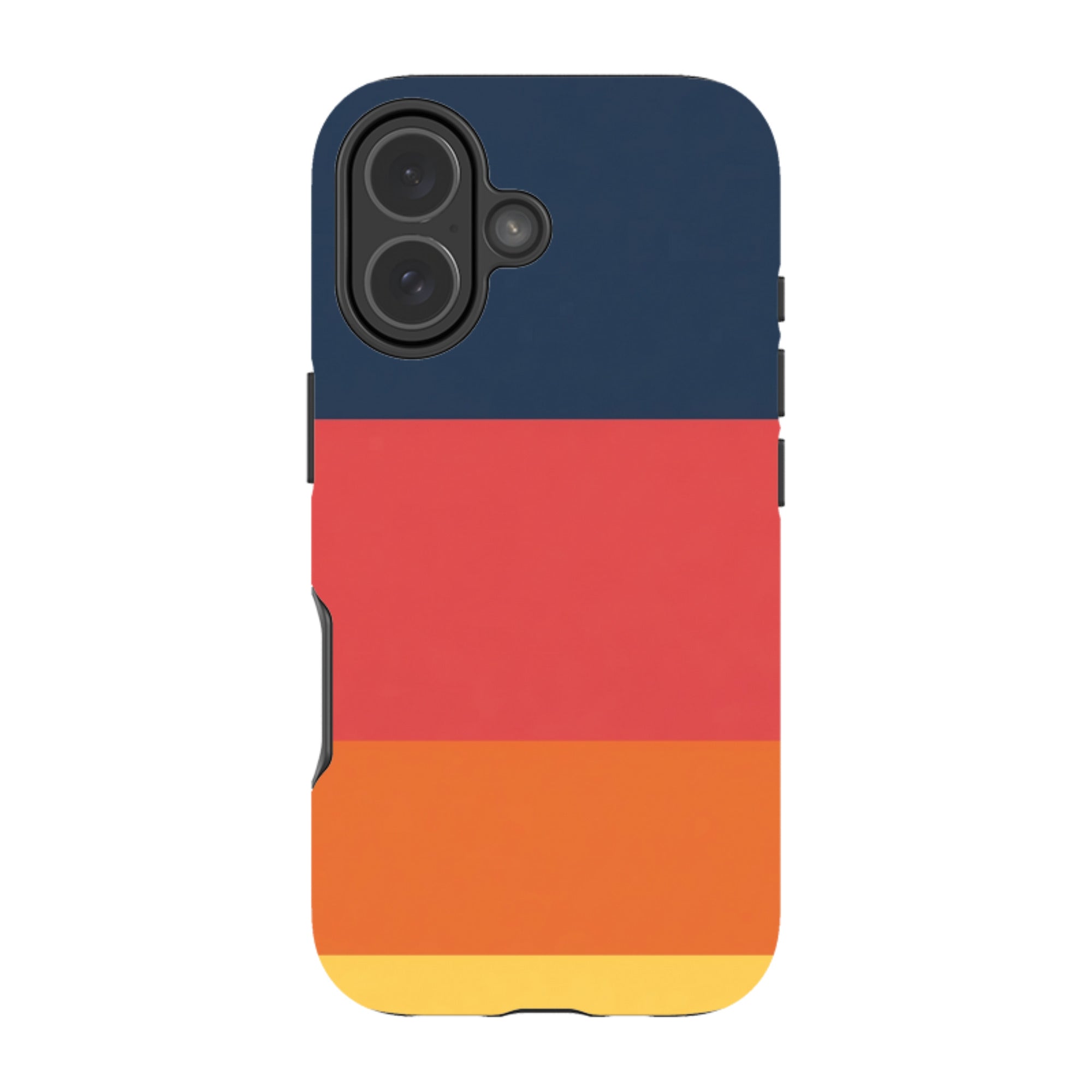 iPhone Tough Case - Navy Blue & Orange Gingham