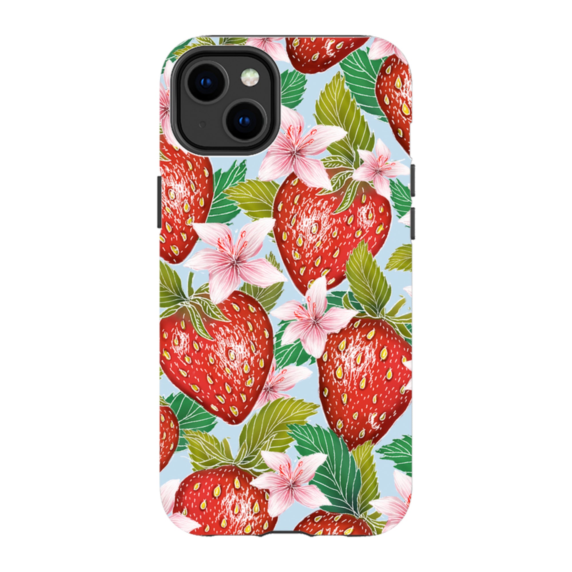 iPhone Tough Case - Blue Strawberries By Catherine Rowe