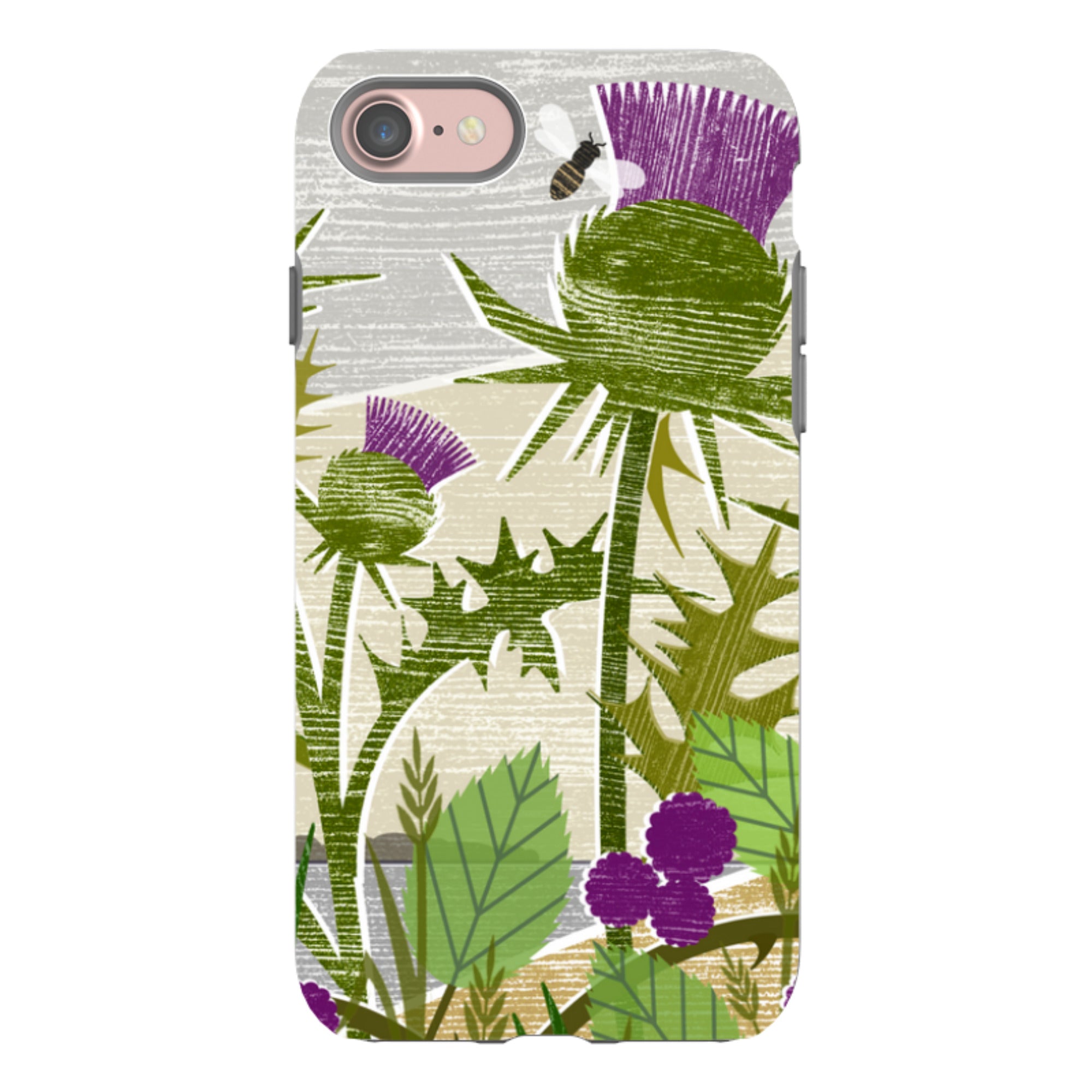 iPhone Tough Case - Purple Thistle By Liane Payne