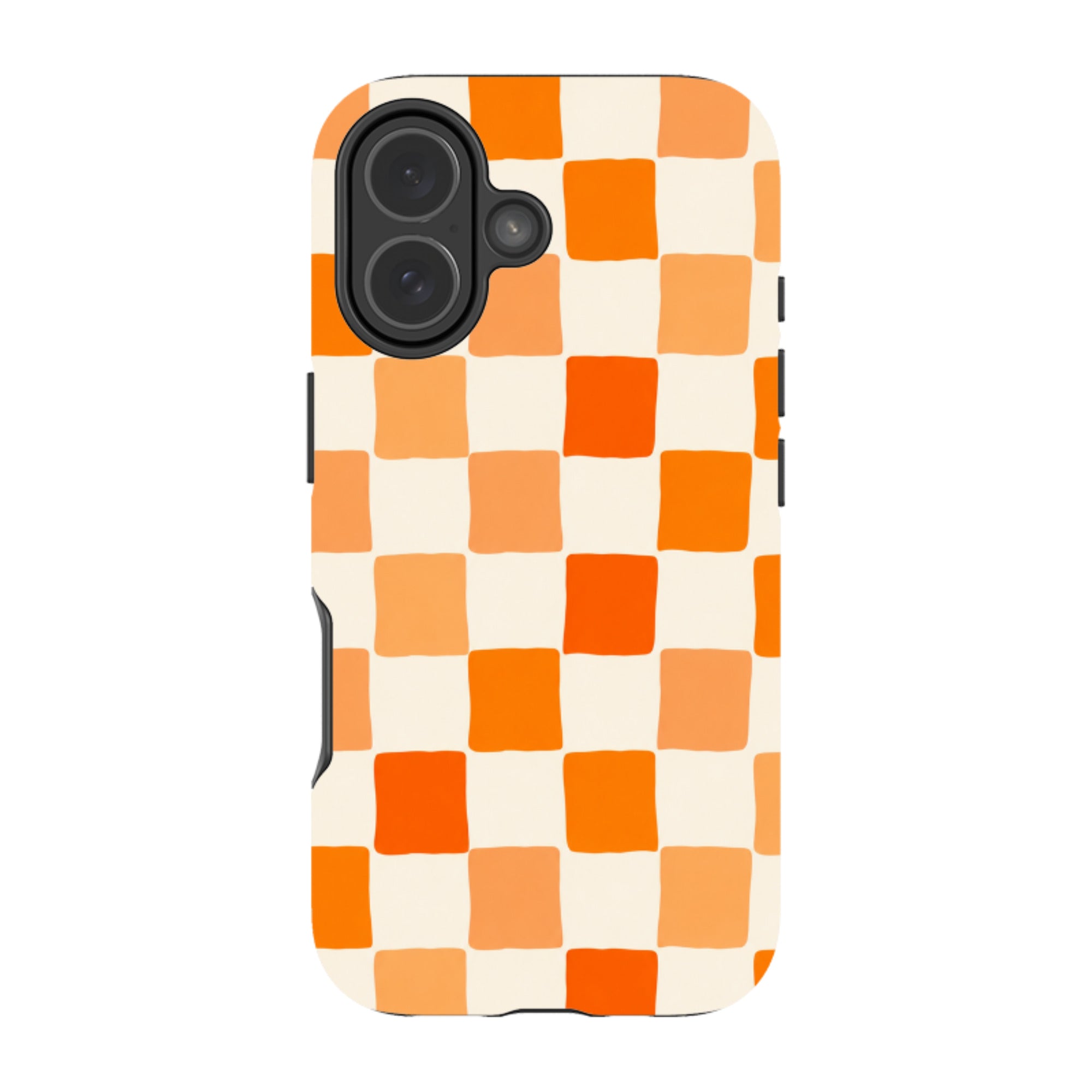iPhone Tough Case - Orange Checkerboard