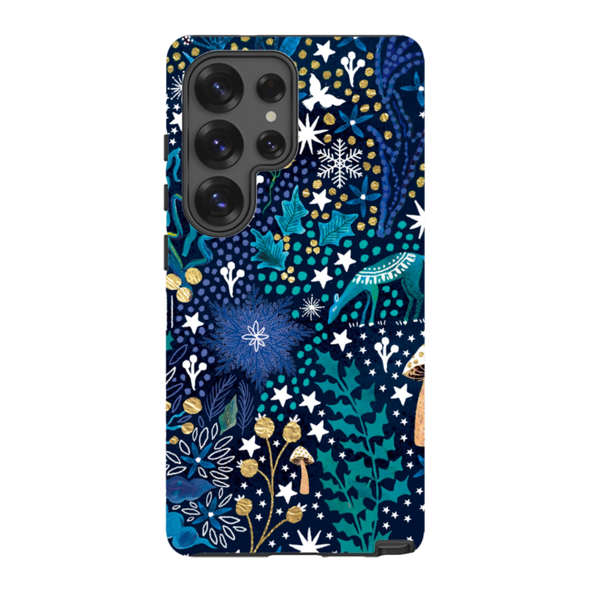 Samsung Tough Case - Winter Flowers Teal By Emma Frances Grant