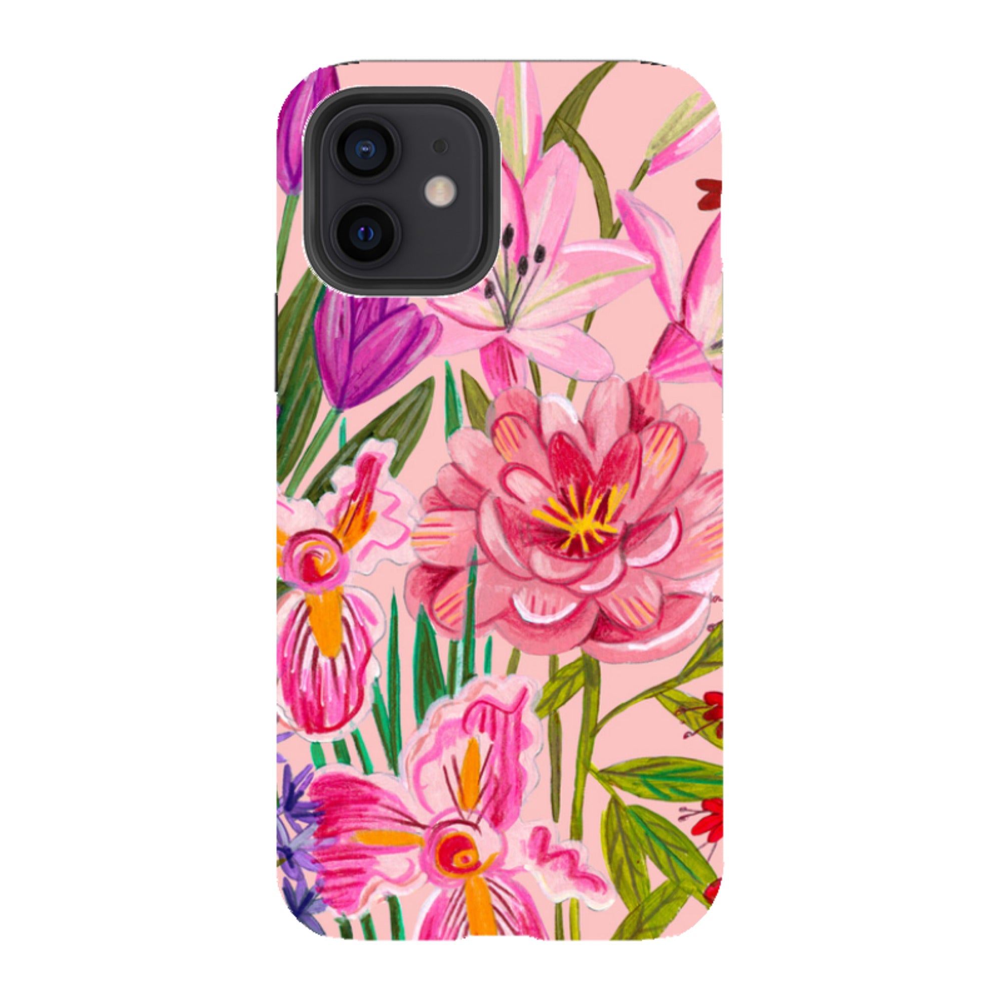 iPhone Tough Case - Pink Floral By Caroline Bonne Muller