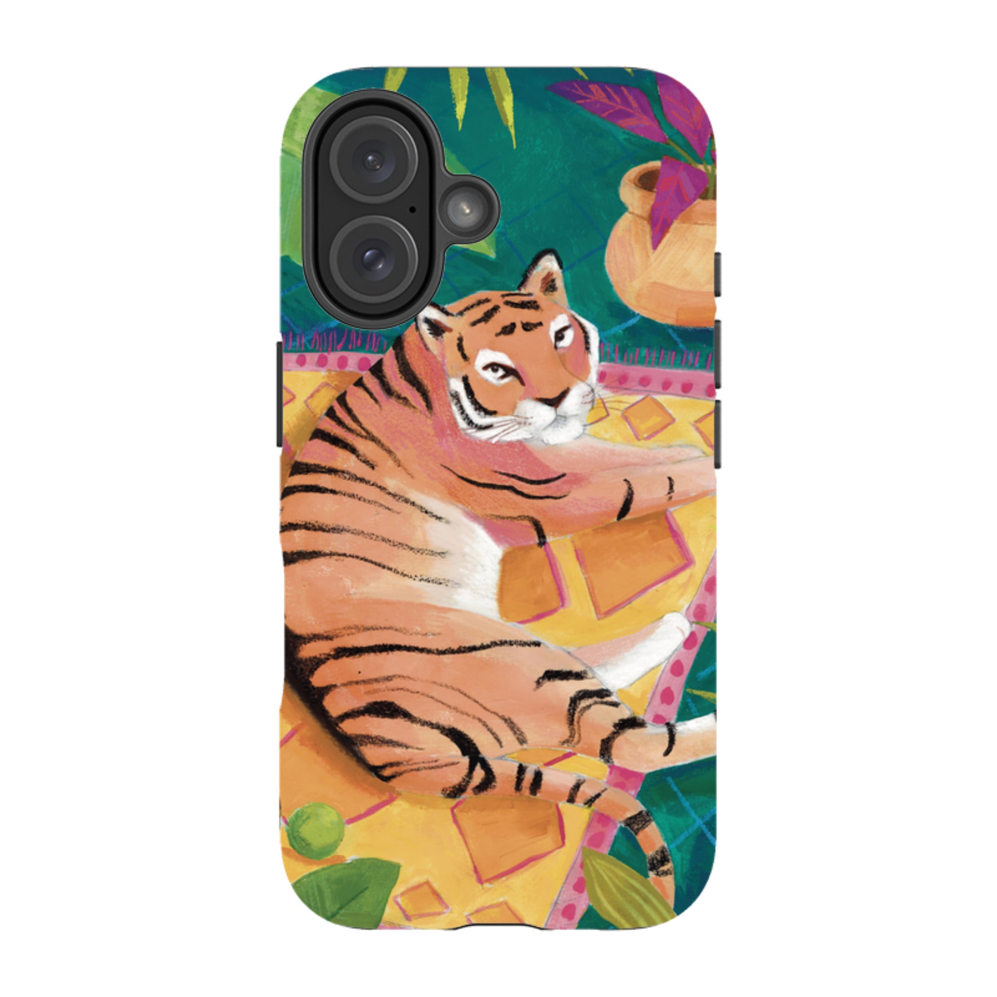 iPhone MagSafe Tough Case -  Tiger In Palms By Bex Parkin