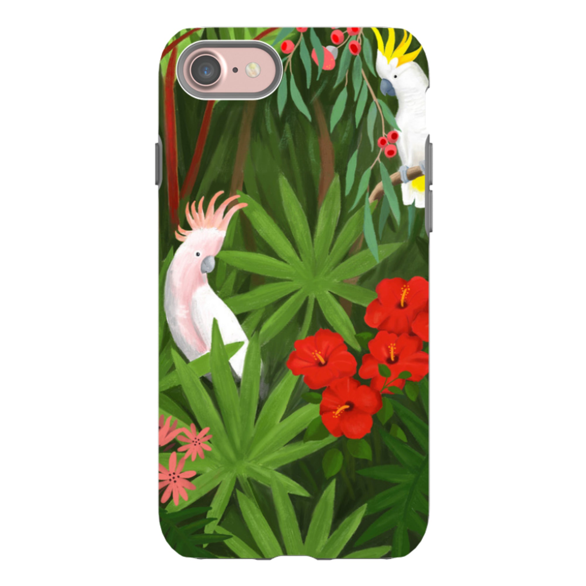 iPhone Tough Case - Cockatoo Jungle By Bex Parkin