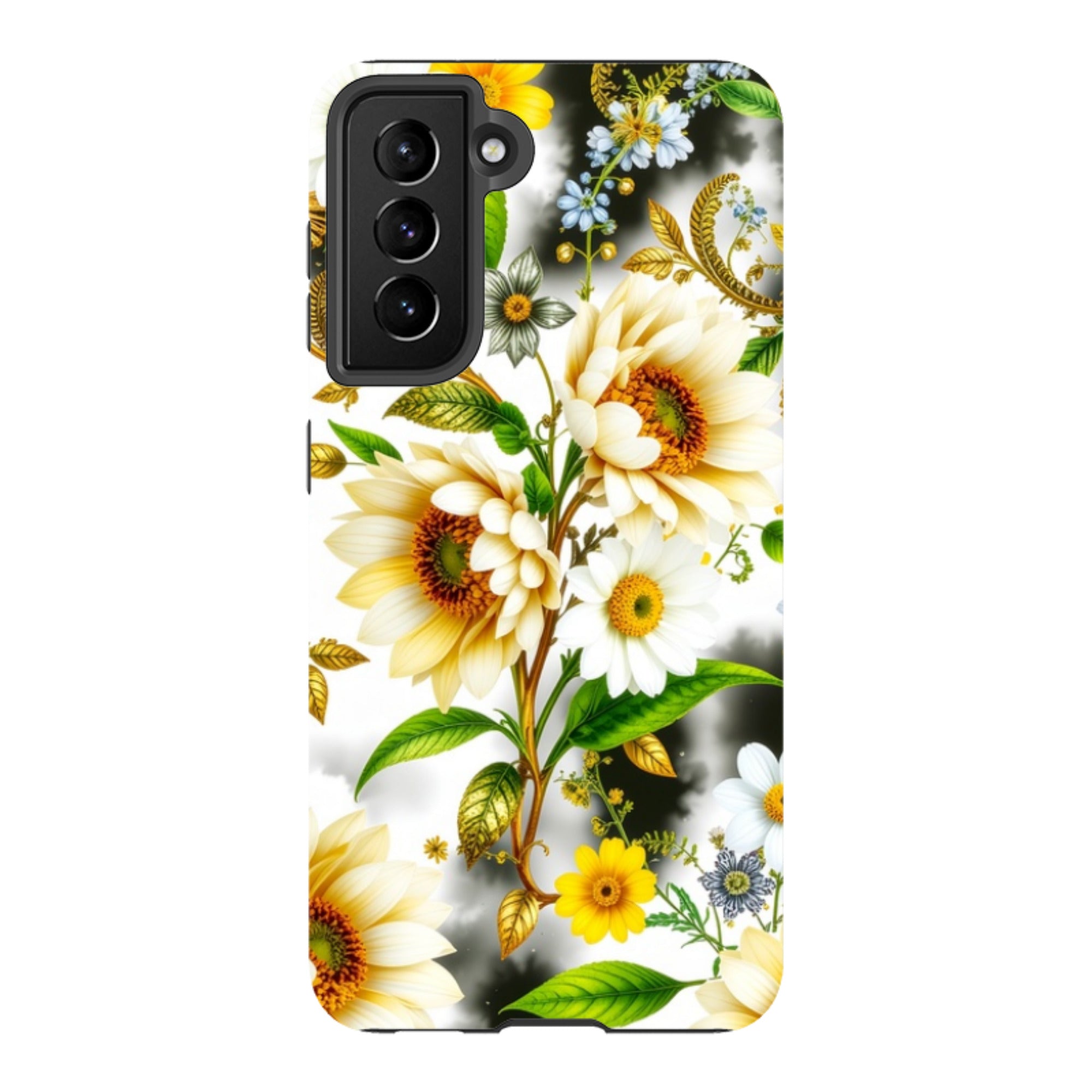 Samsung Tough  Case - Gold Flowers