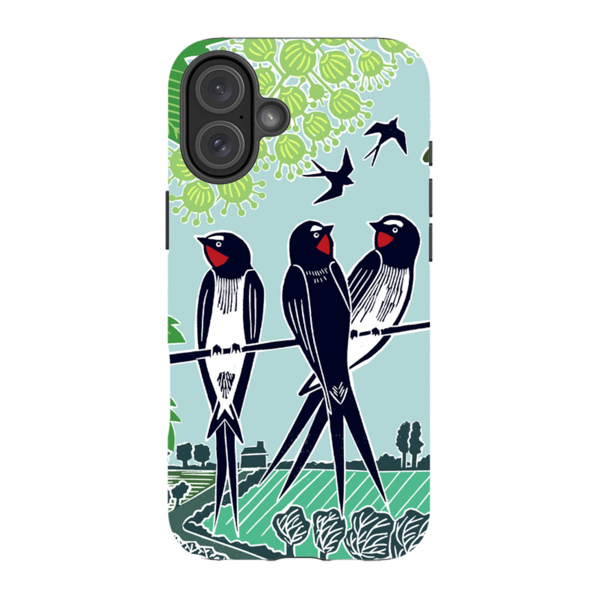 iPhone Tough Case - Swallows By Kate Heiss