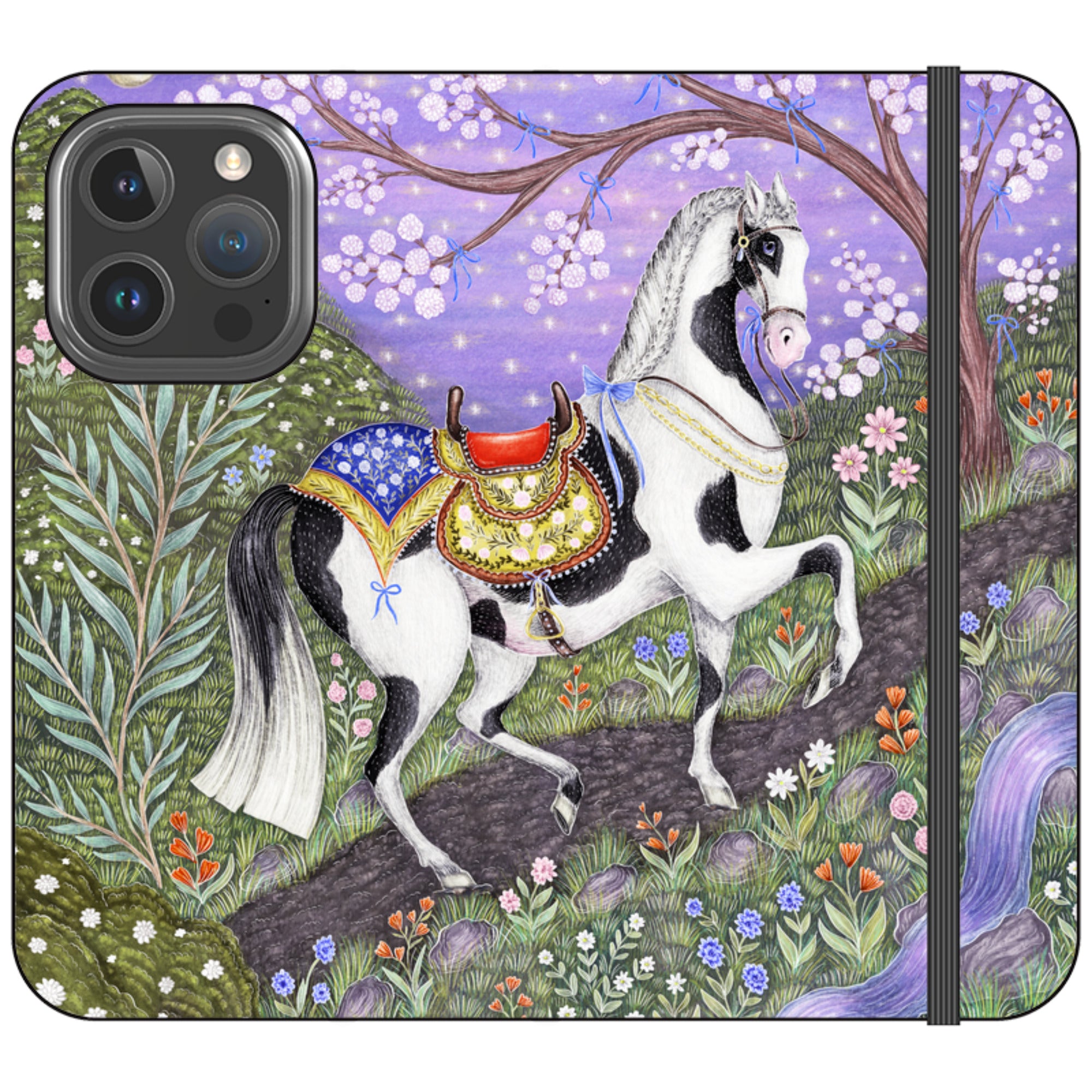 Sunset Steed Wallet Case By Catherine Rowe