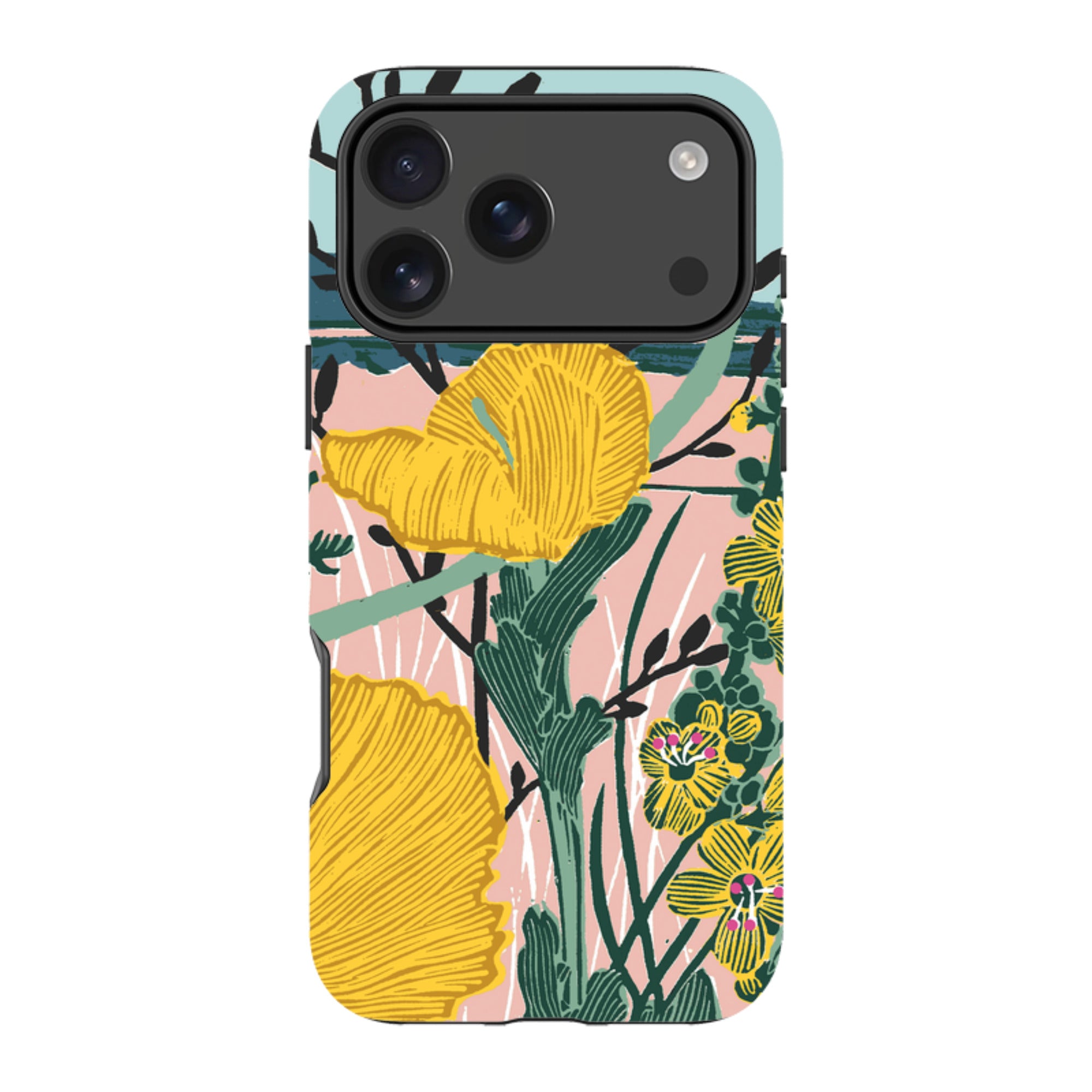 iPhone Tough Case - Yellow Poppies By Kate Heiss