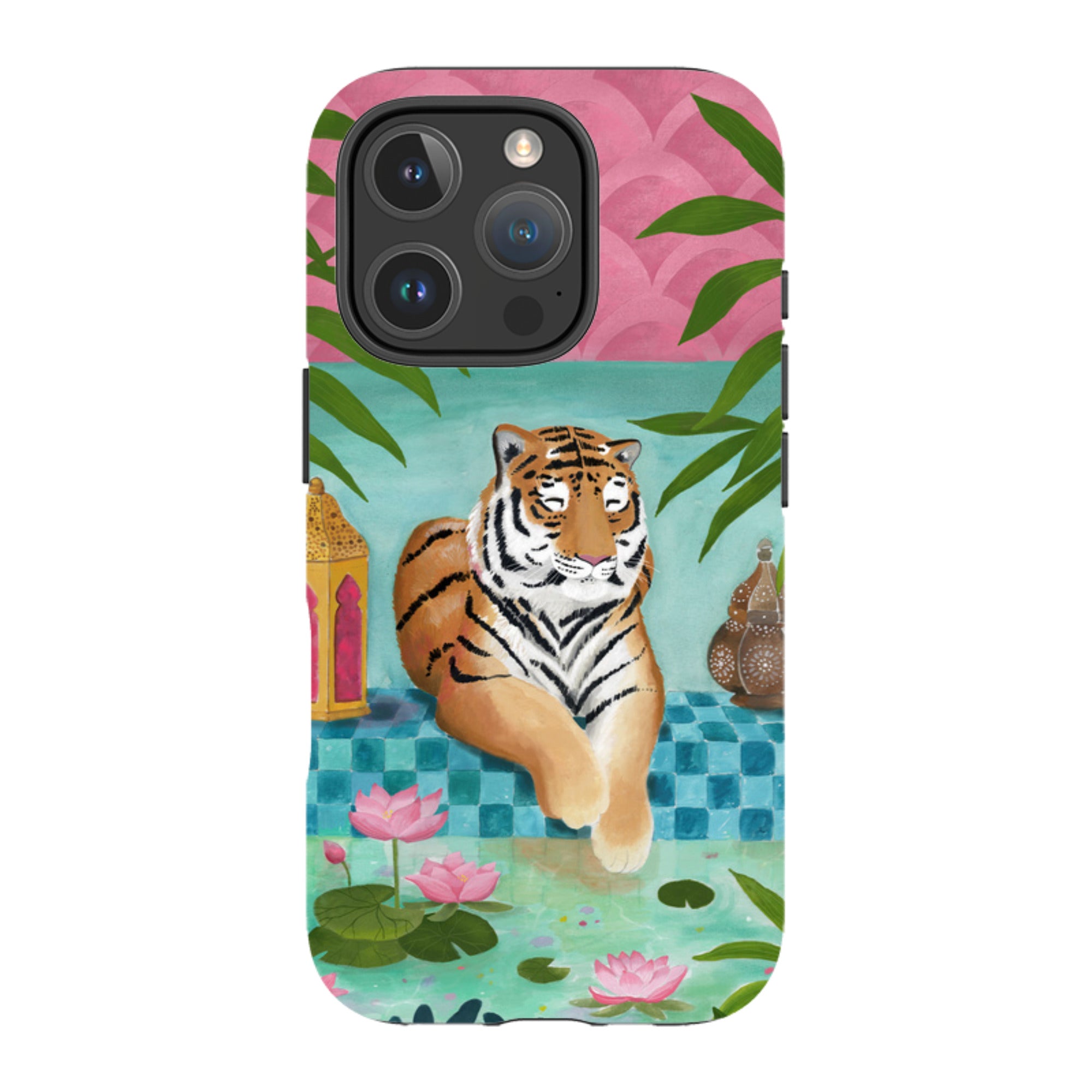 iPhone Tough Case - Lotus Tiger By Bex Parkin