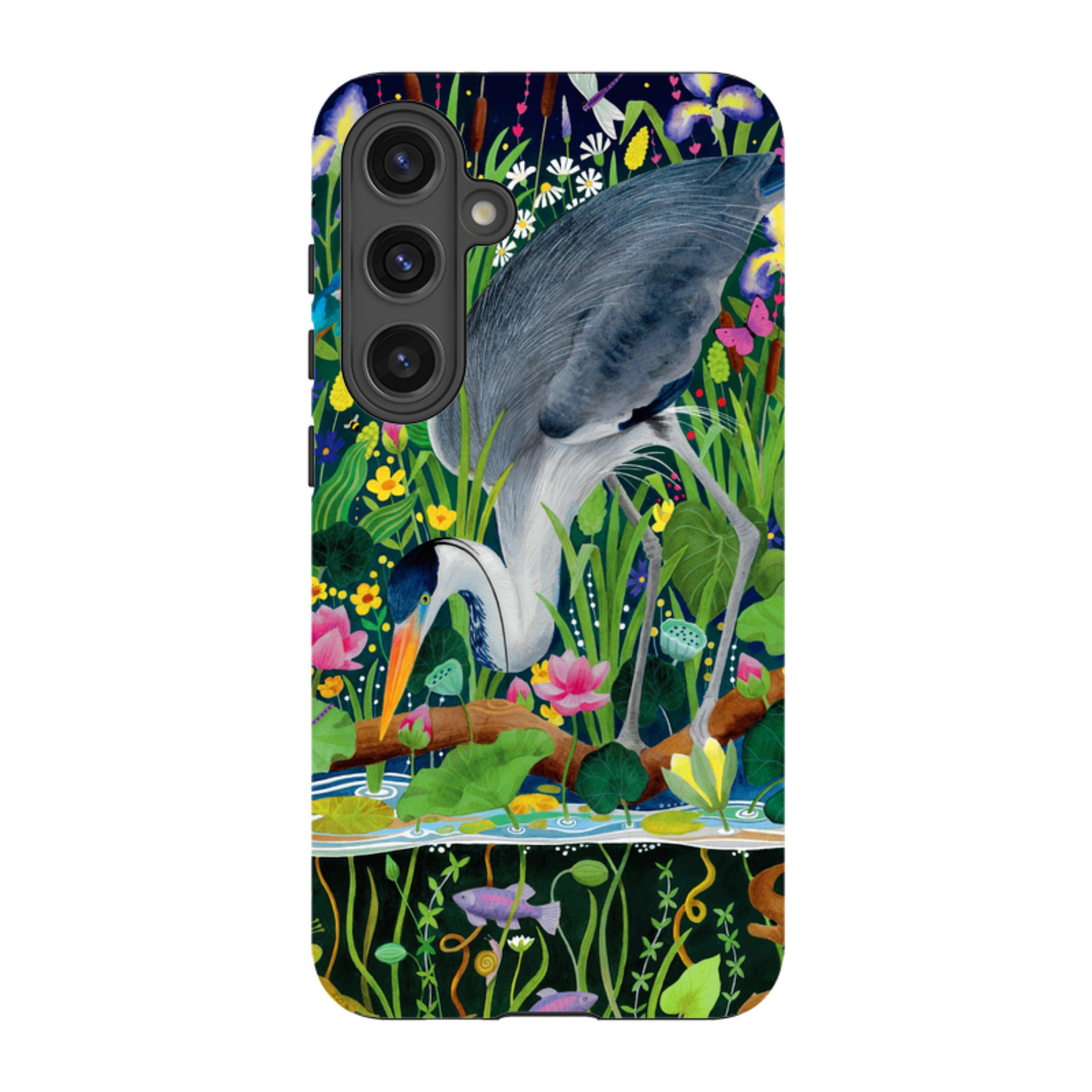 Samsung Tough Case - Heron Fishing By Bex Parkin