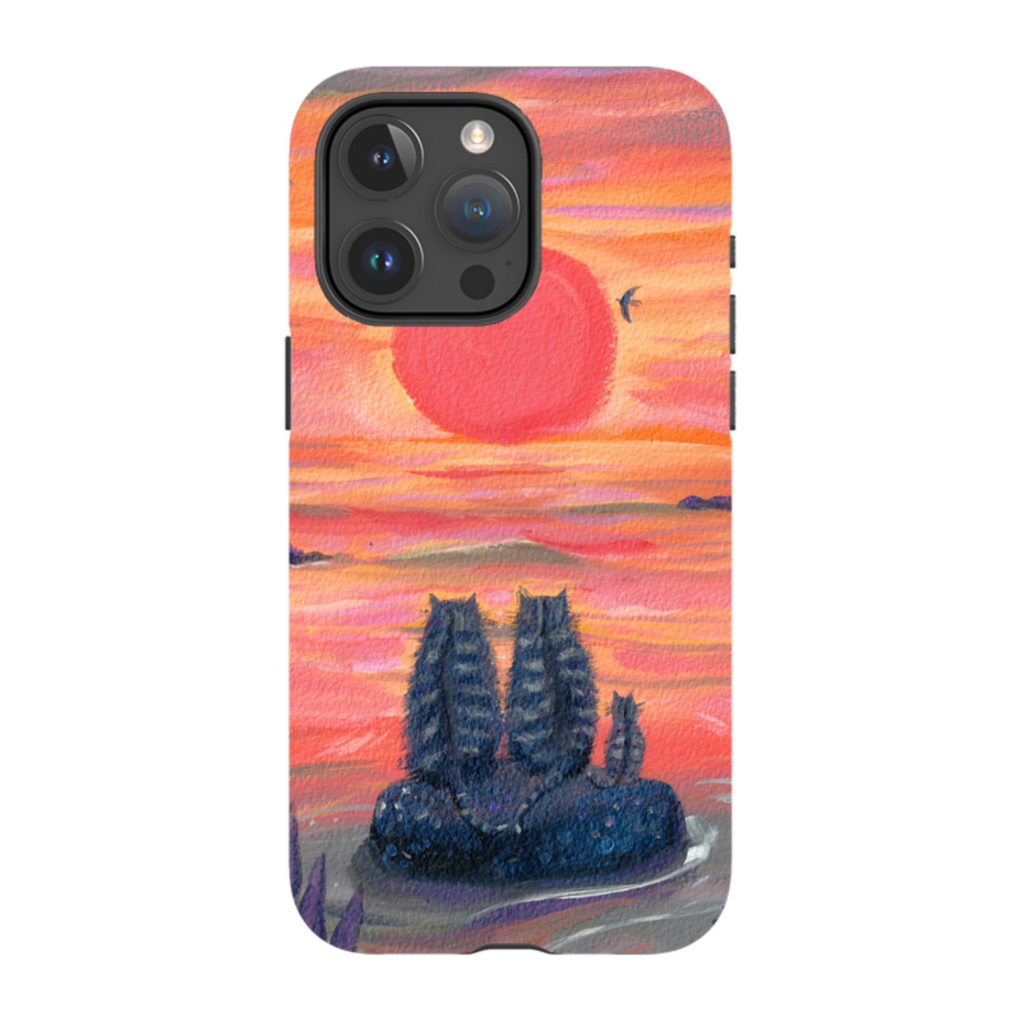 iPhone MagSafe Tough Case - Sunset Cats By Mary Stubberfield