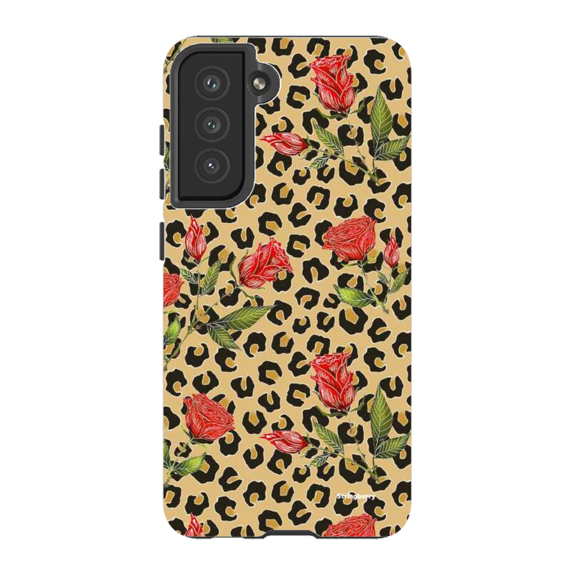 Samsung Tough Case - Leopard Print Rose Pattern By Catherine Rowe