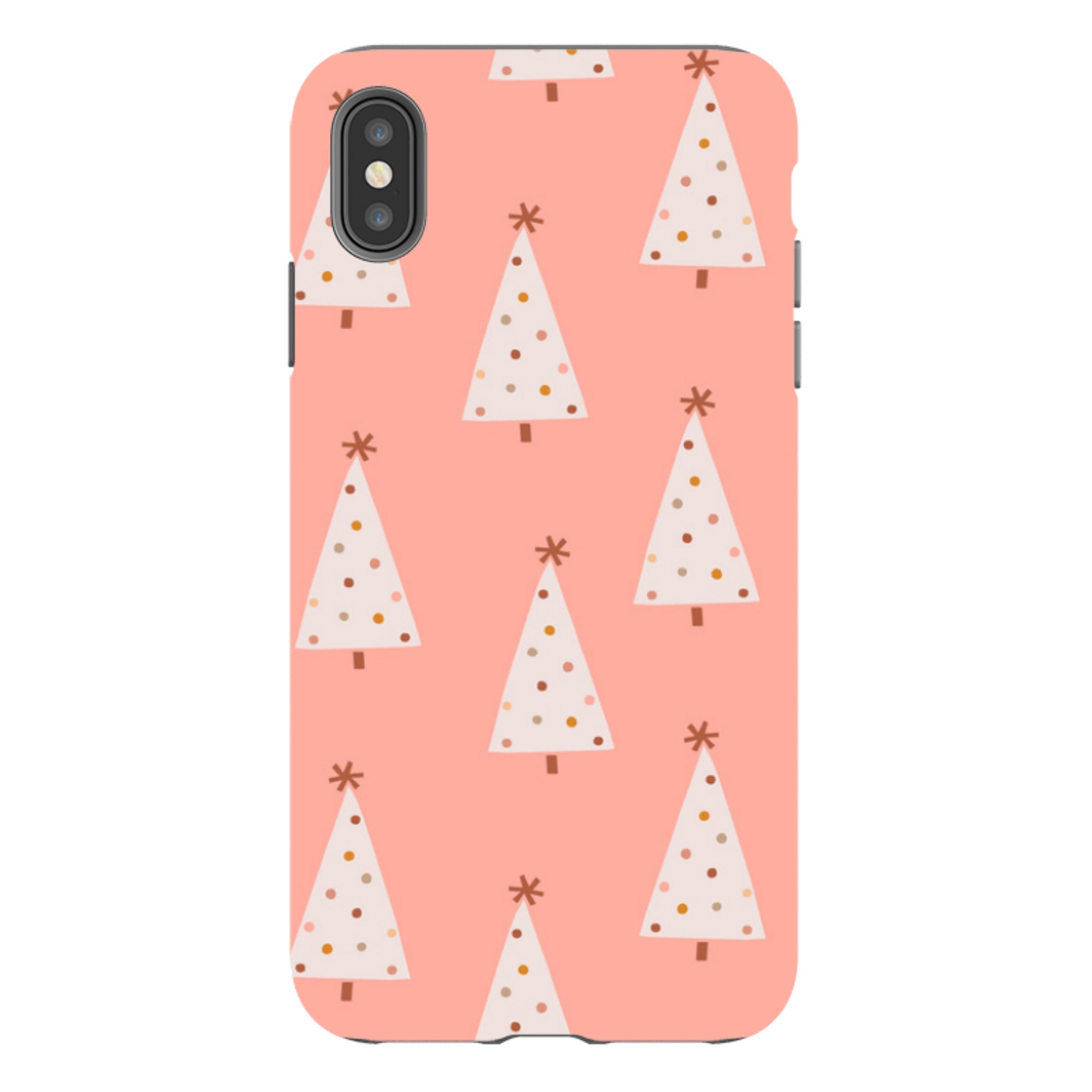 iPhone Tough Case - Pink Xmas Trees